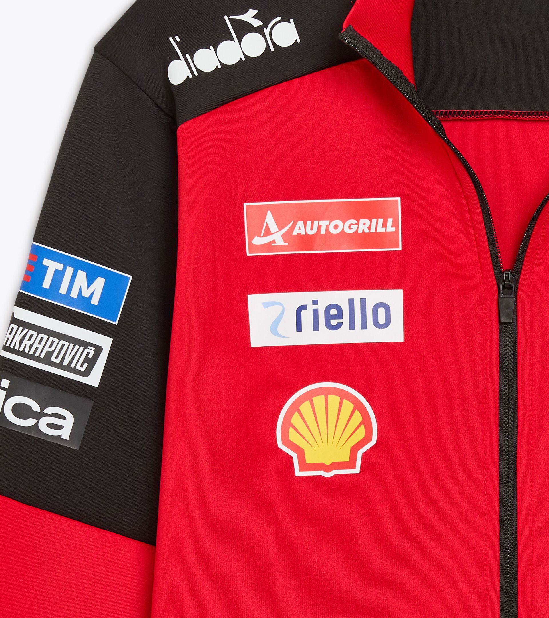 Sporty Ducati 2025 MotoGP replica full-zip sweatshirt - Men’s FULL-ZIP DUCATI REPLICA MGP25 DUCATI MGP RED/BLACK - Diadora