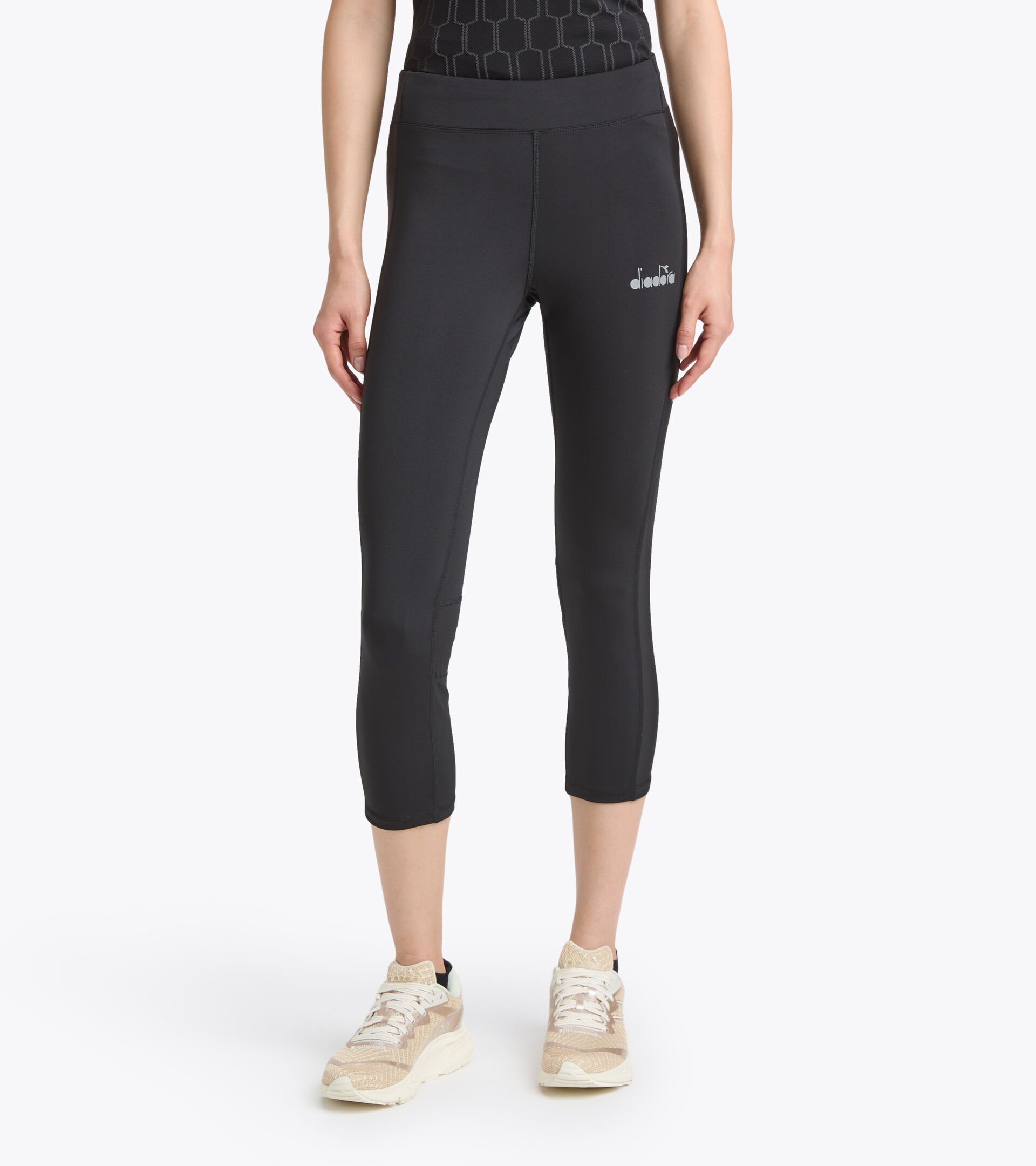 Running leggings - Women L. 6/8 TIGHTS BE ONE BLACK - Diadora