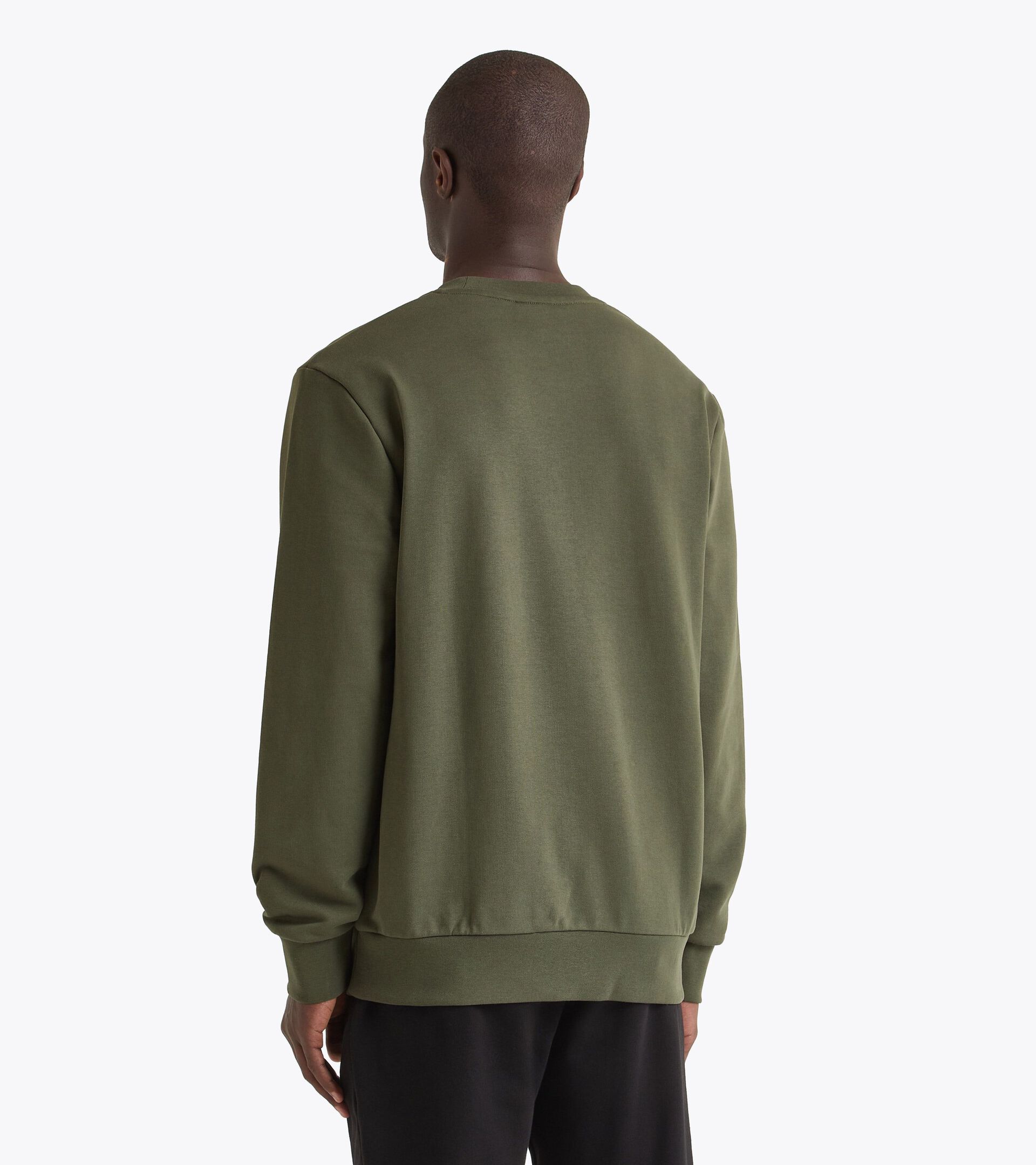 Sweatshirt aus Baumwolle mit rundem Ausschnitt - alle Geschlechter SWEATSHIRT CREW LOGO ROTGUSSGR&Atilde;&oelig;N - Diadora