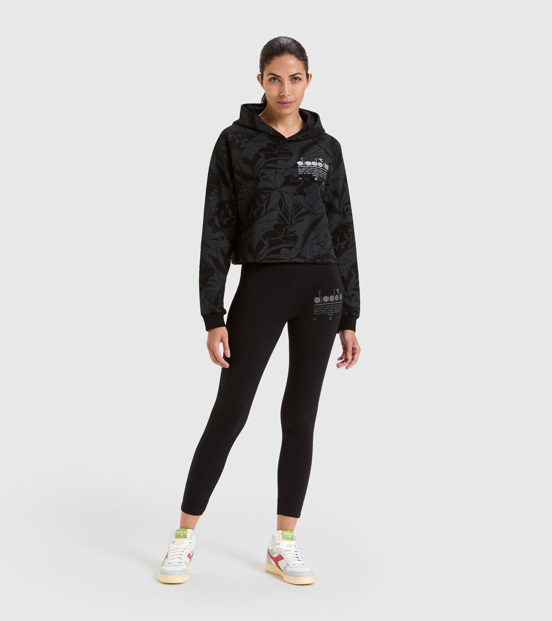Stretch leggings - Women L. LEGGINGS MANIFESTO BLACK - Diadora