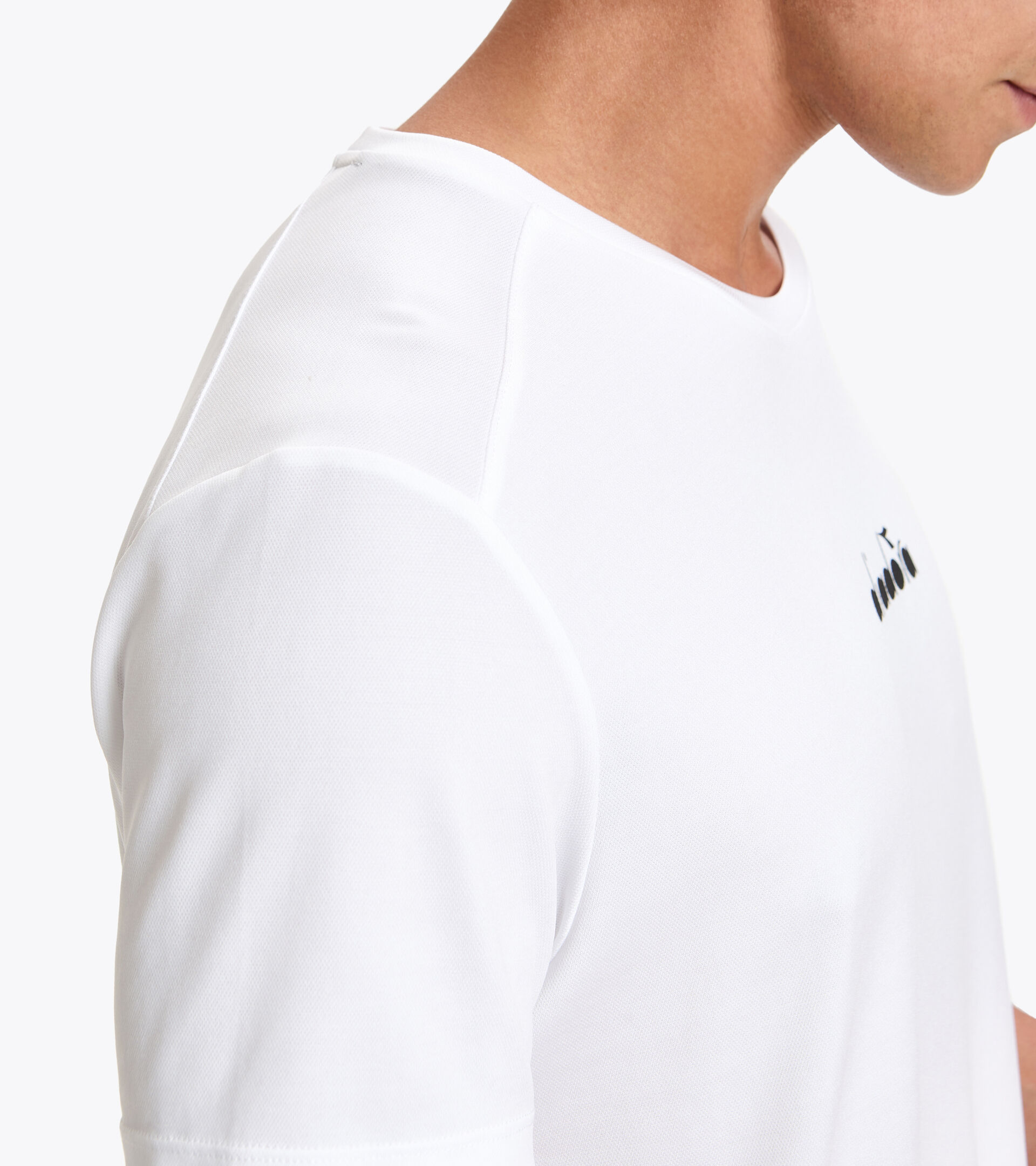 Tennis T-shirt - Men SS T-SHIRT EASY TENNIS OPTICAL WHITE - Diadora