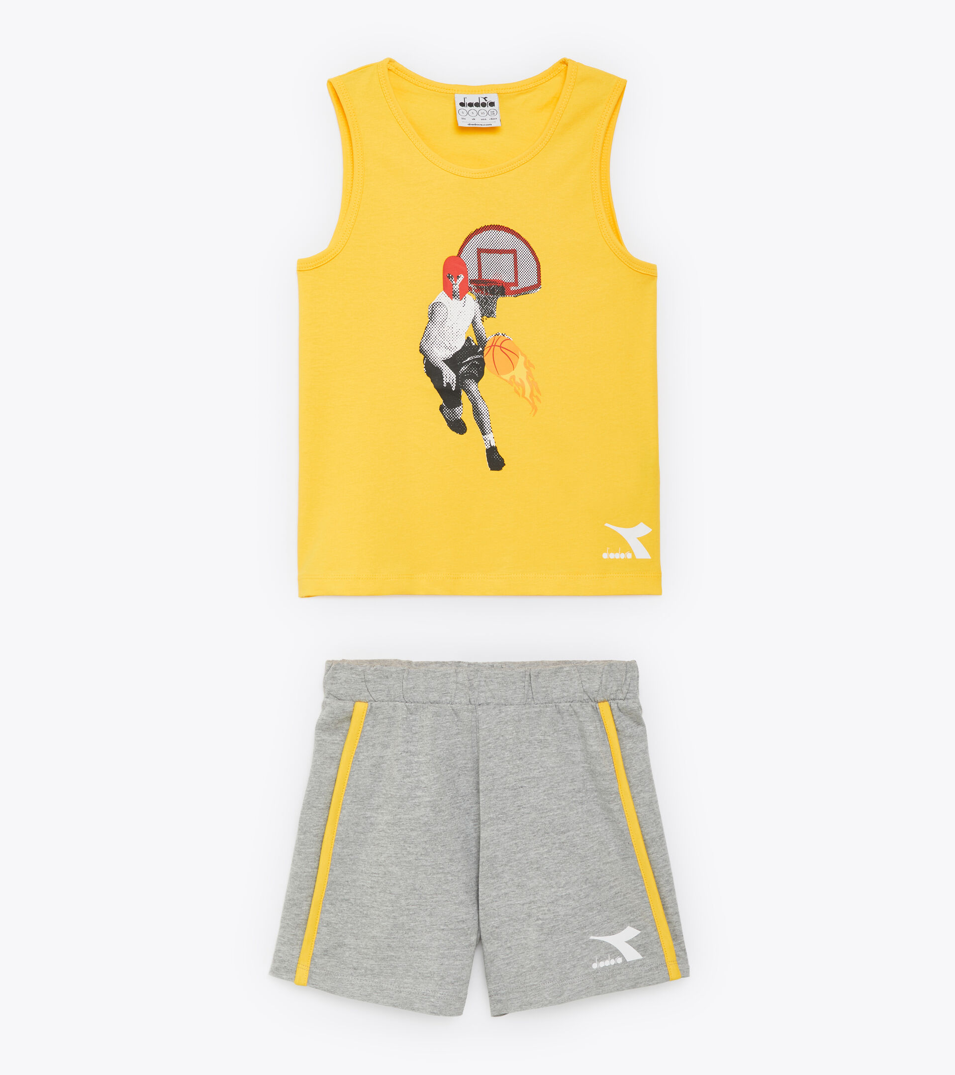 Ensemble de sport - Garçon JB.SET SL SPORT ART JAUNE VIF - Diadora