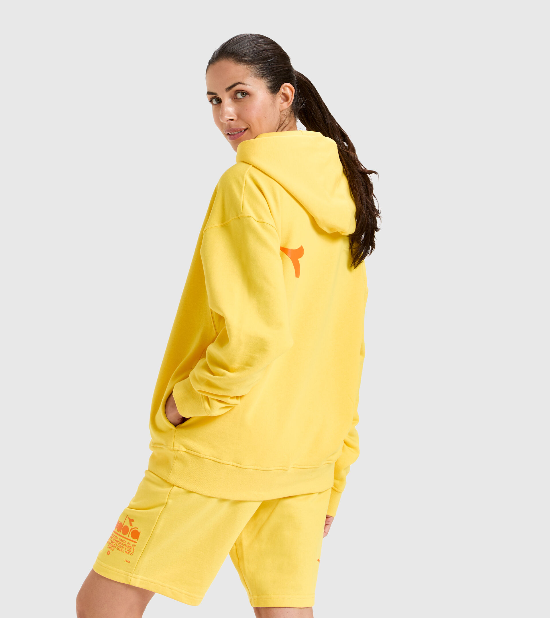 Organic cotton hoodie - Unisex HOODIE MANIFESTO YELLOW LENS - Diadora
