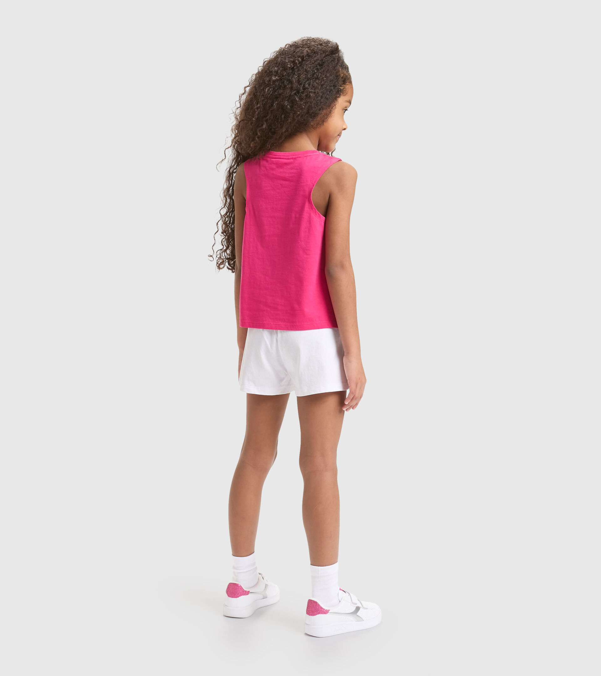 Sports vest top/shorts set - Girls JG.SET SL BLOOM SHOCKING PINK - Diadora