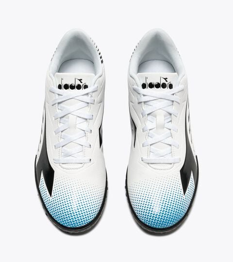 Calcio boots for synthetic grounds - Men&rsquo;s PICHICHI 8 TFR WHITE/BLACK/BLUE FLUO - Diadora