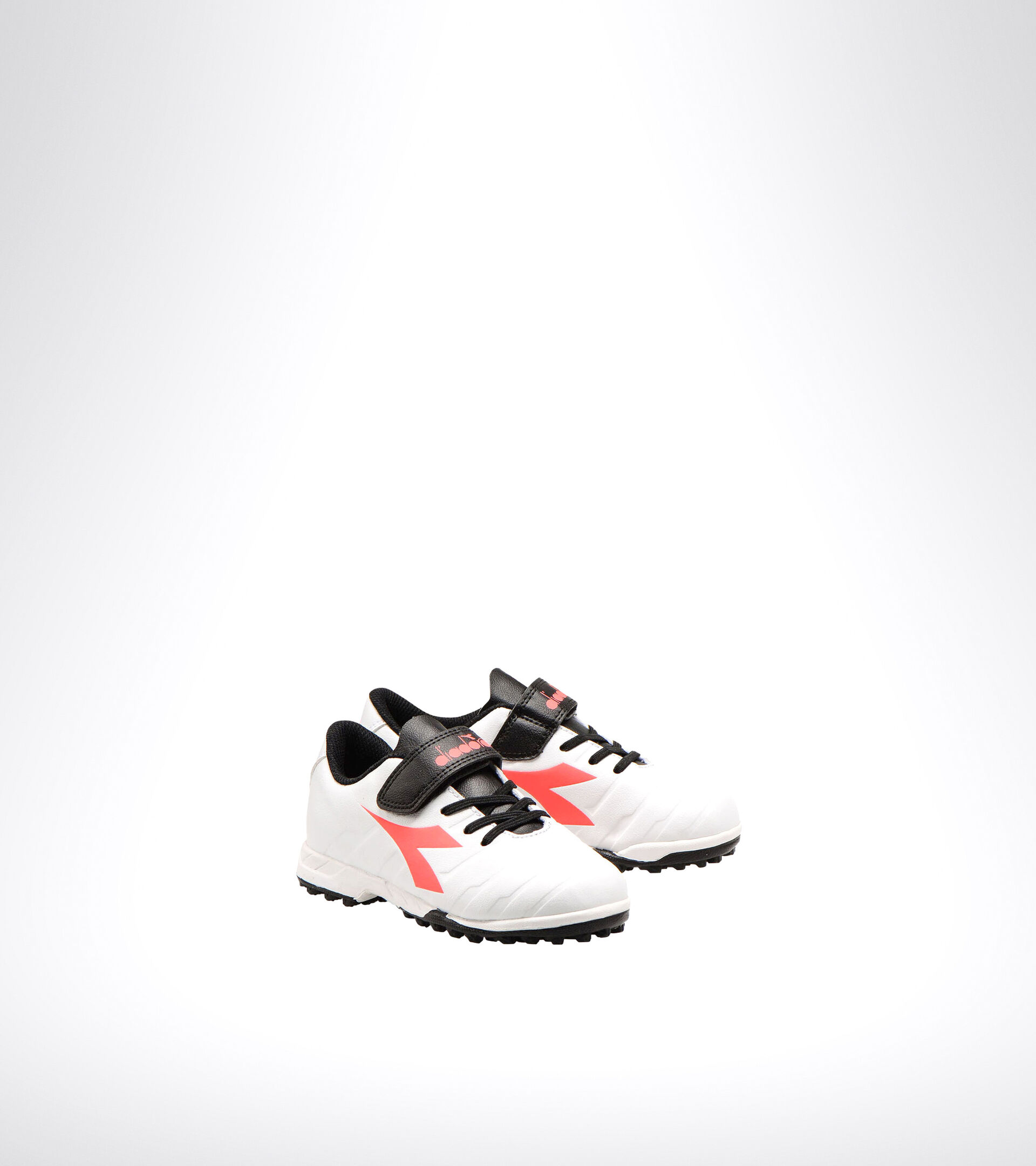 Hard ground and artificial turf football boot - Unisex kids PICHICHI 3 TF JR VE WHITE/BLACK/RED FLUO - Diadora
