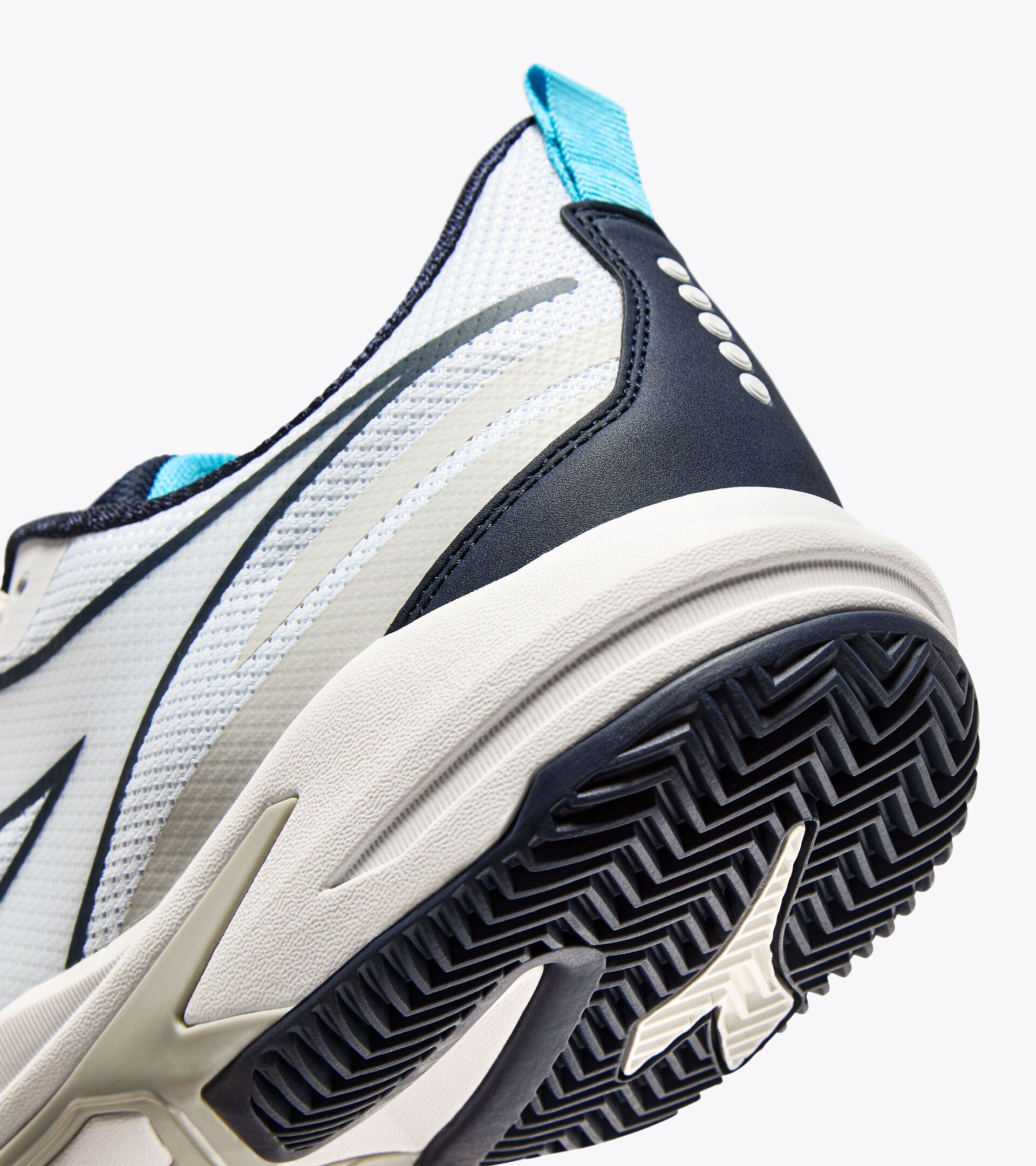 Tennis shoe for clay courts - Stability - Men’s TROFEO 3 CLAY WHITE/BLUE CORSAIR - Diadora