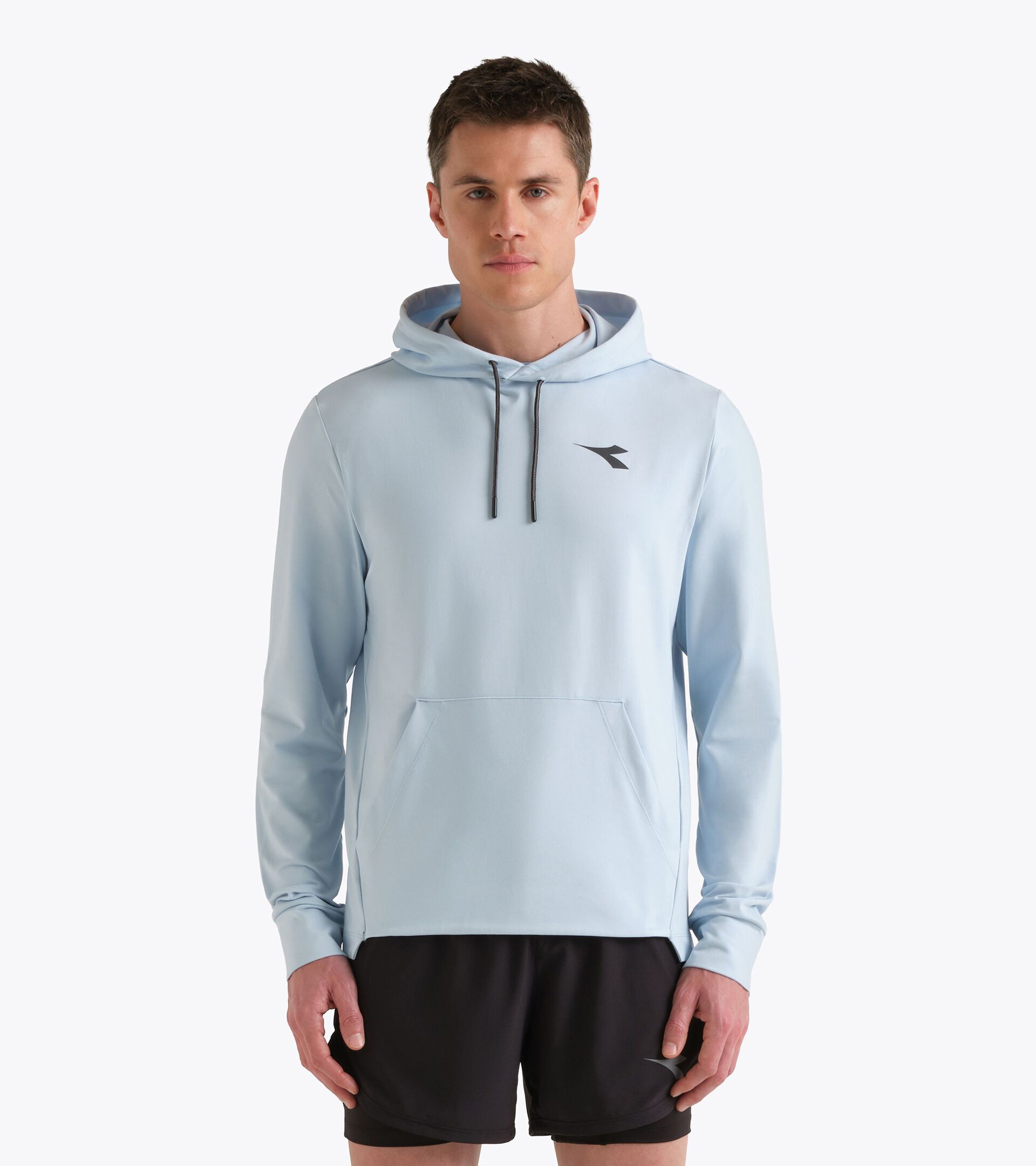 Post-workout jersey hoodie - Men&rsquo;s
 JERSEY PULLOVER HOODIE RUN CREW SKYRIDE - Diadora