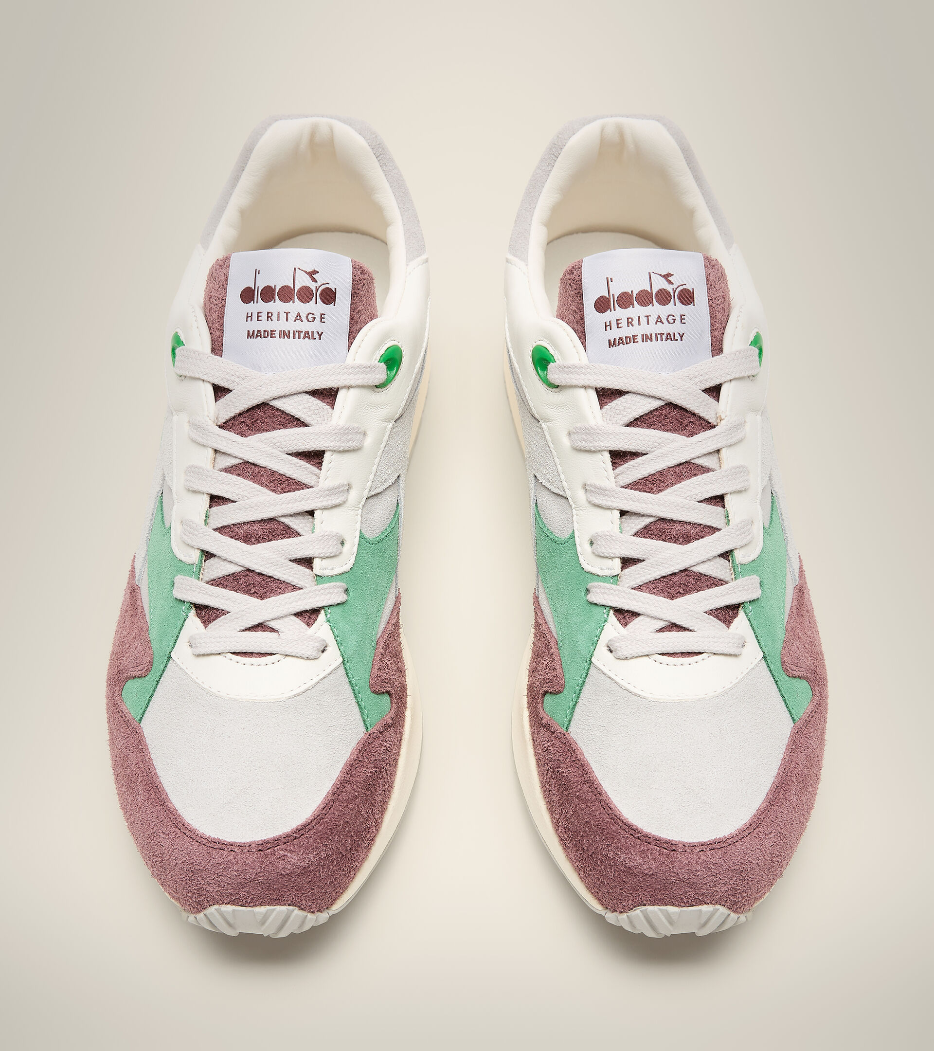 Made in Italy Heritage Shoe - Unisex ECLIPSE ITALIA RADICCHIO WHITE SAND - Diadora