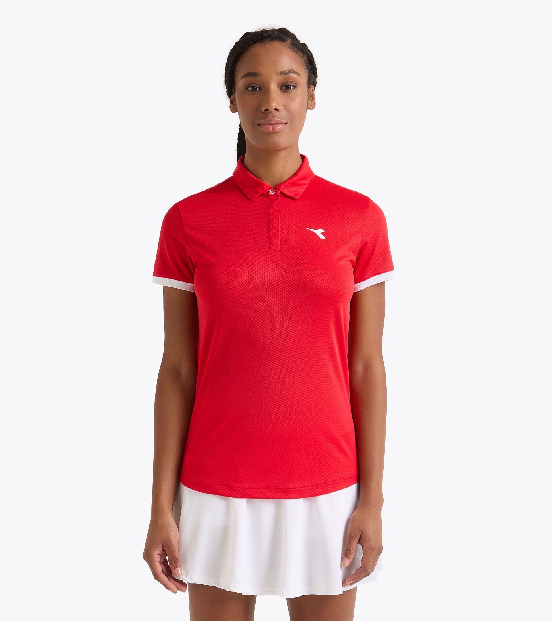 Polo de tenis - Mujer L. POLO COURT ROJO TOMATE - Diadora
