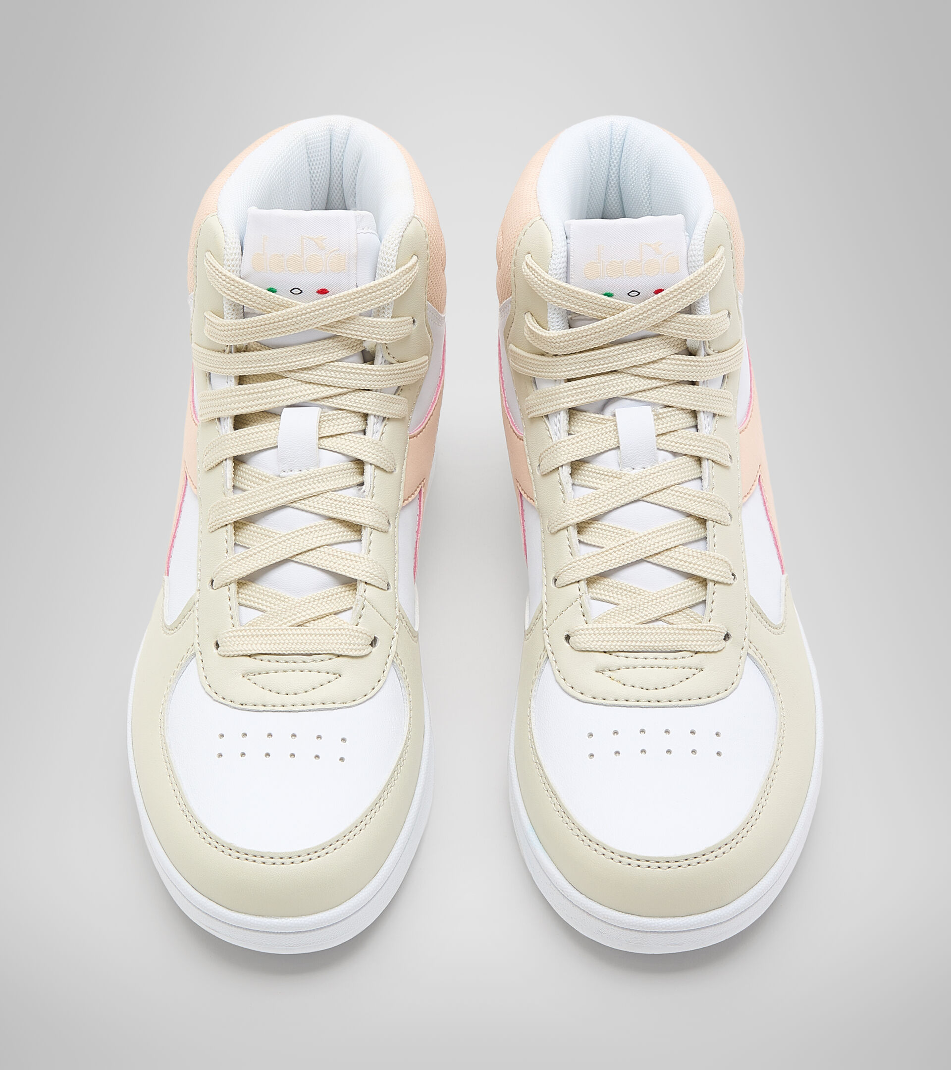Sports shoes - Youth 8-16 years RAPTOR MID GS WHITE BONE/PASTEL ROSE TAN - Diadora
