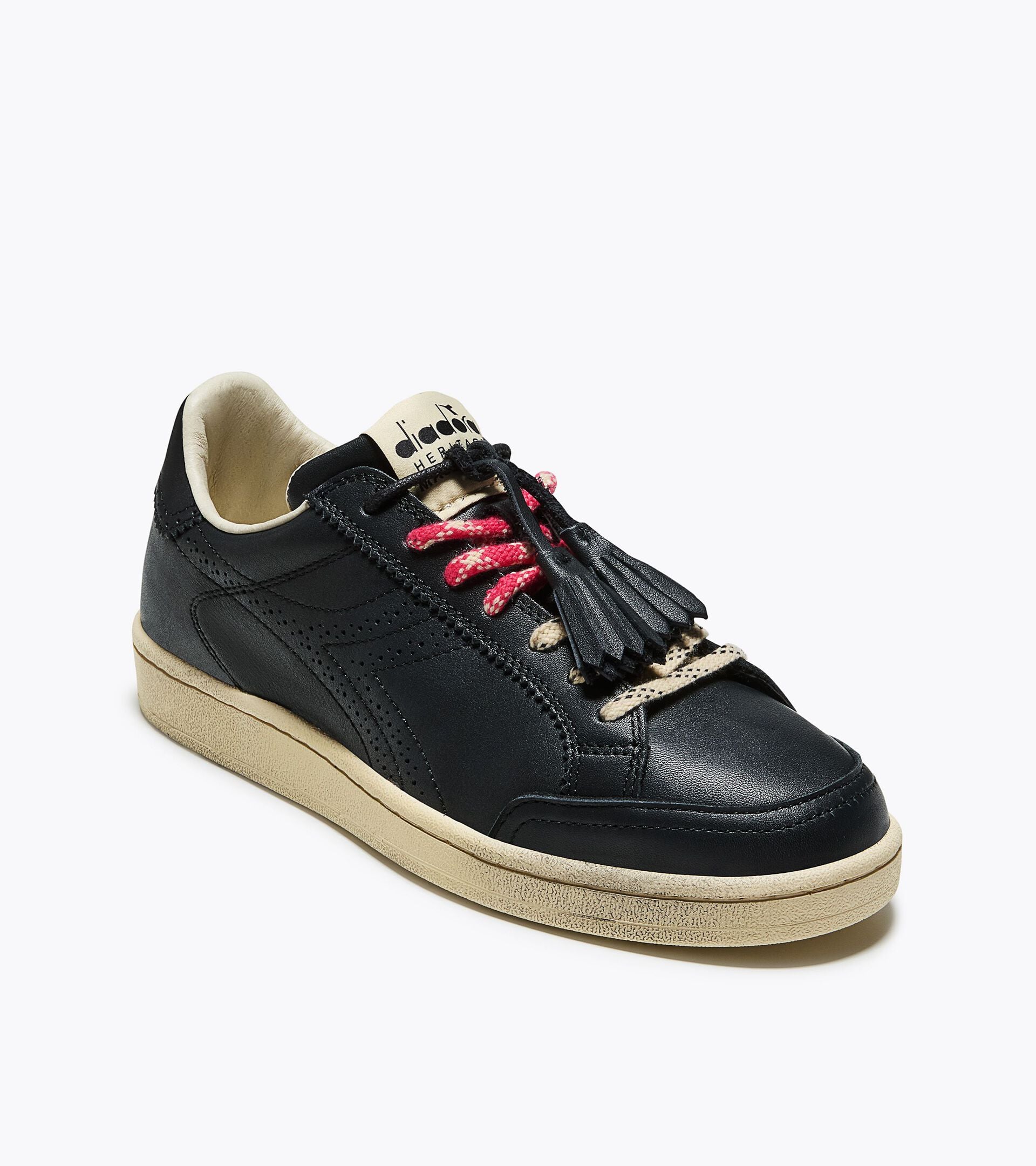 Zapatilla Heritage de piel - Made in Italy - Mujer PRESTIGE BROGUE ITALIA WN NEGRO - Diadora