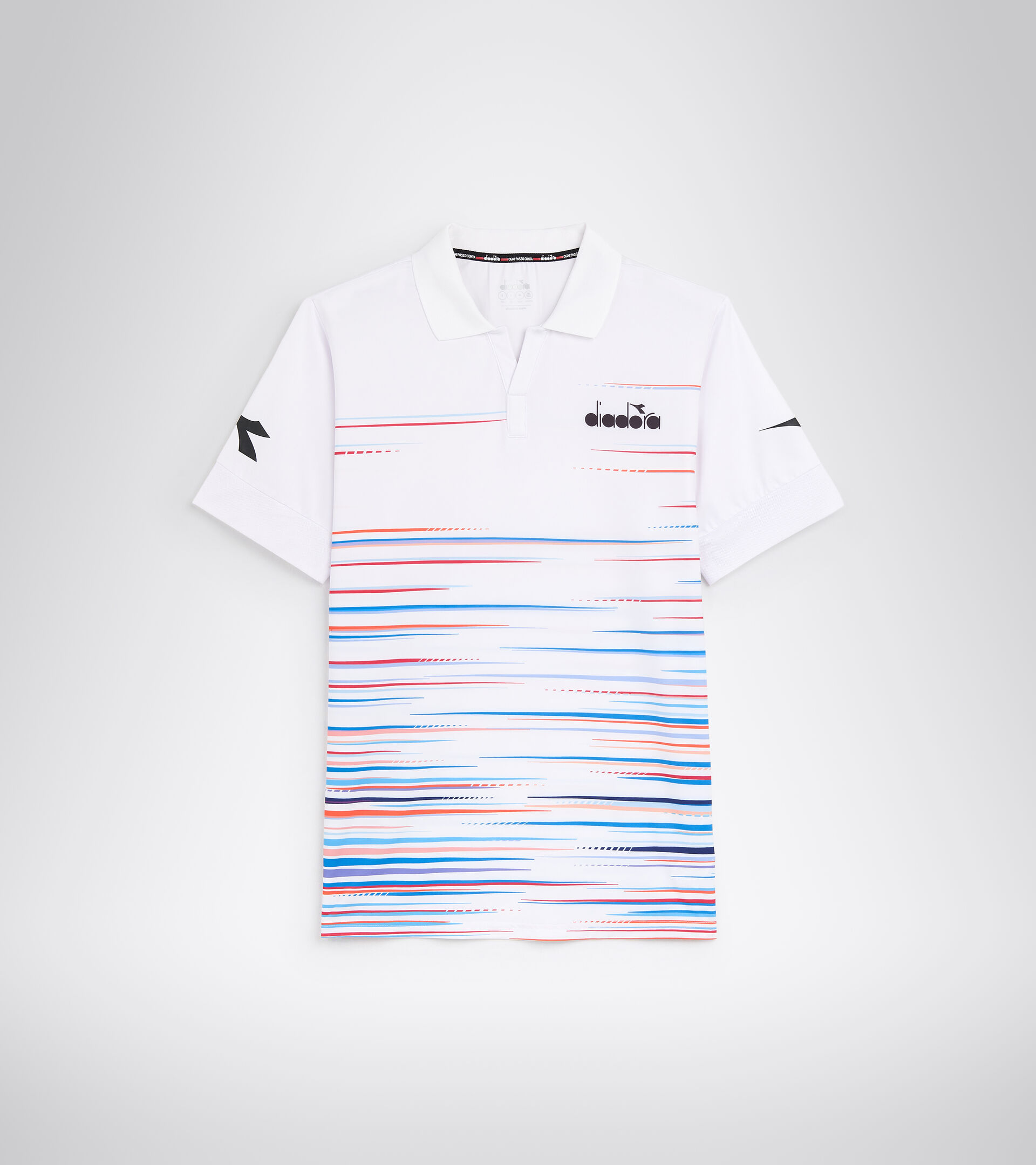 Short-sleeved tennis polo-shirt - Men SS POLO ICON OPTICAL WHITE - Diadora