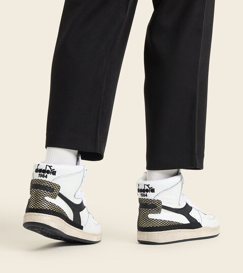 MI BASKET AGE OF BEAUTY WN, BIANCO/ORO/NERO Heritage-Schuh - Damen MI BASKET AGE OF BEAUTY WN BIANCO/ORO/NERO - Diadora