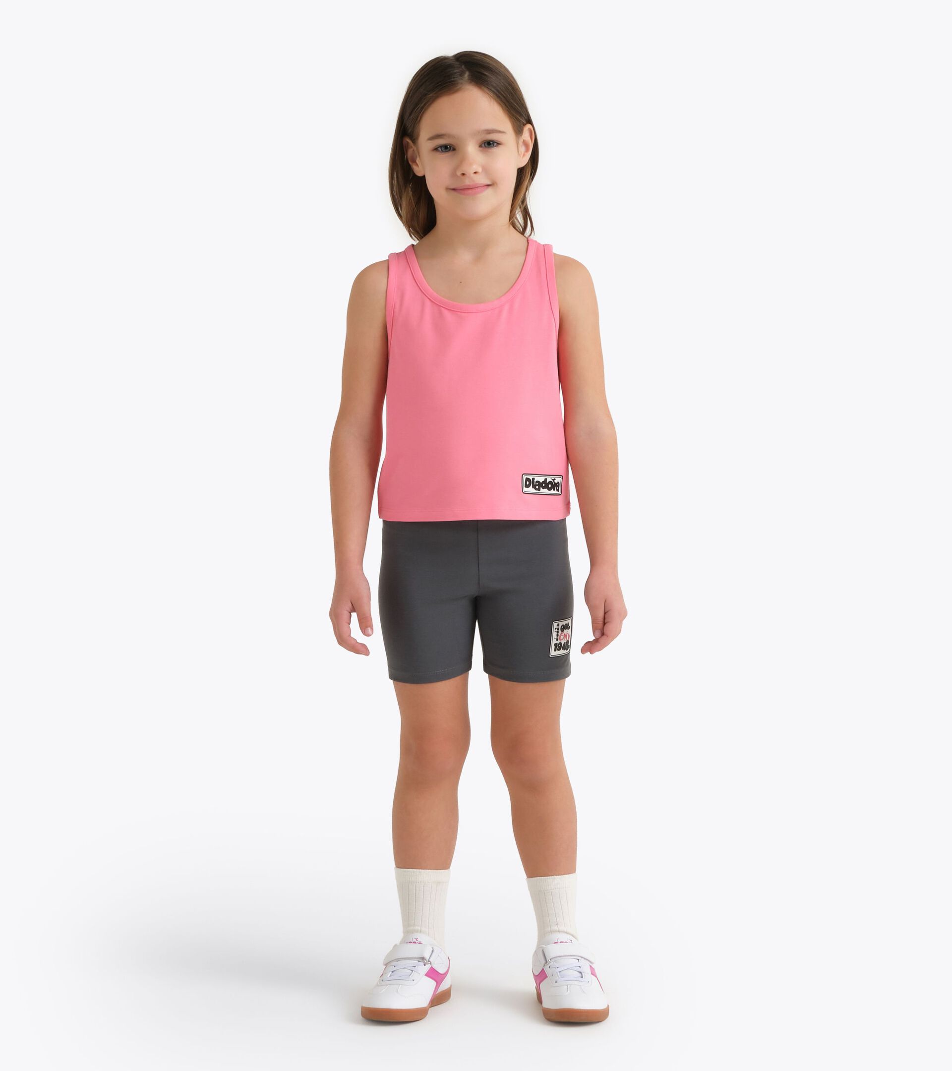 Sports set - Tank top and shorts - Girls
 JG. SET ESS. SPORTS SL PINK LEMONADE - Diadora