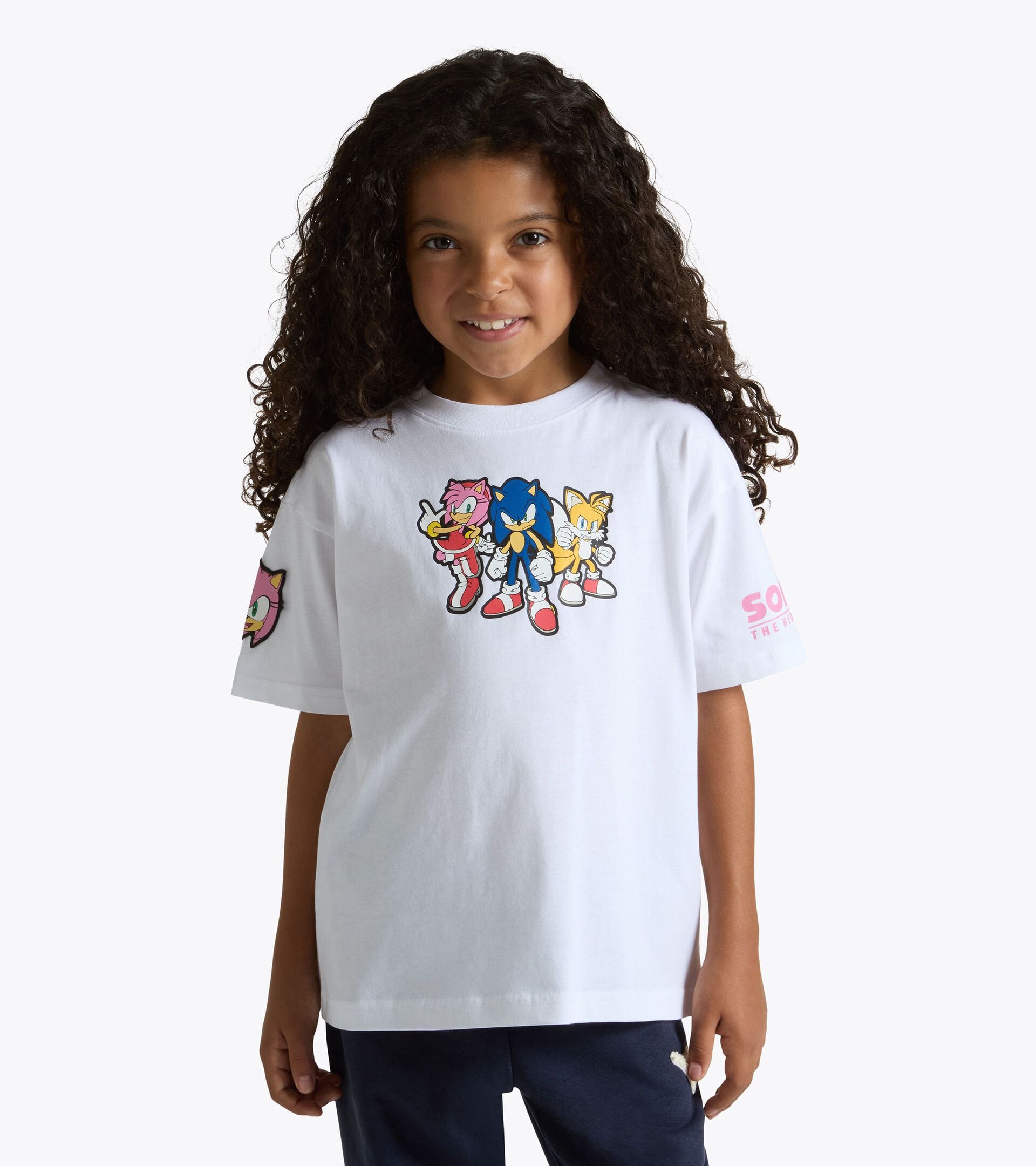 Short-sleeved T-shirt - Boys and girls JU. T-SHIRT SS SONIC CASHMERE ROSE - Diadora