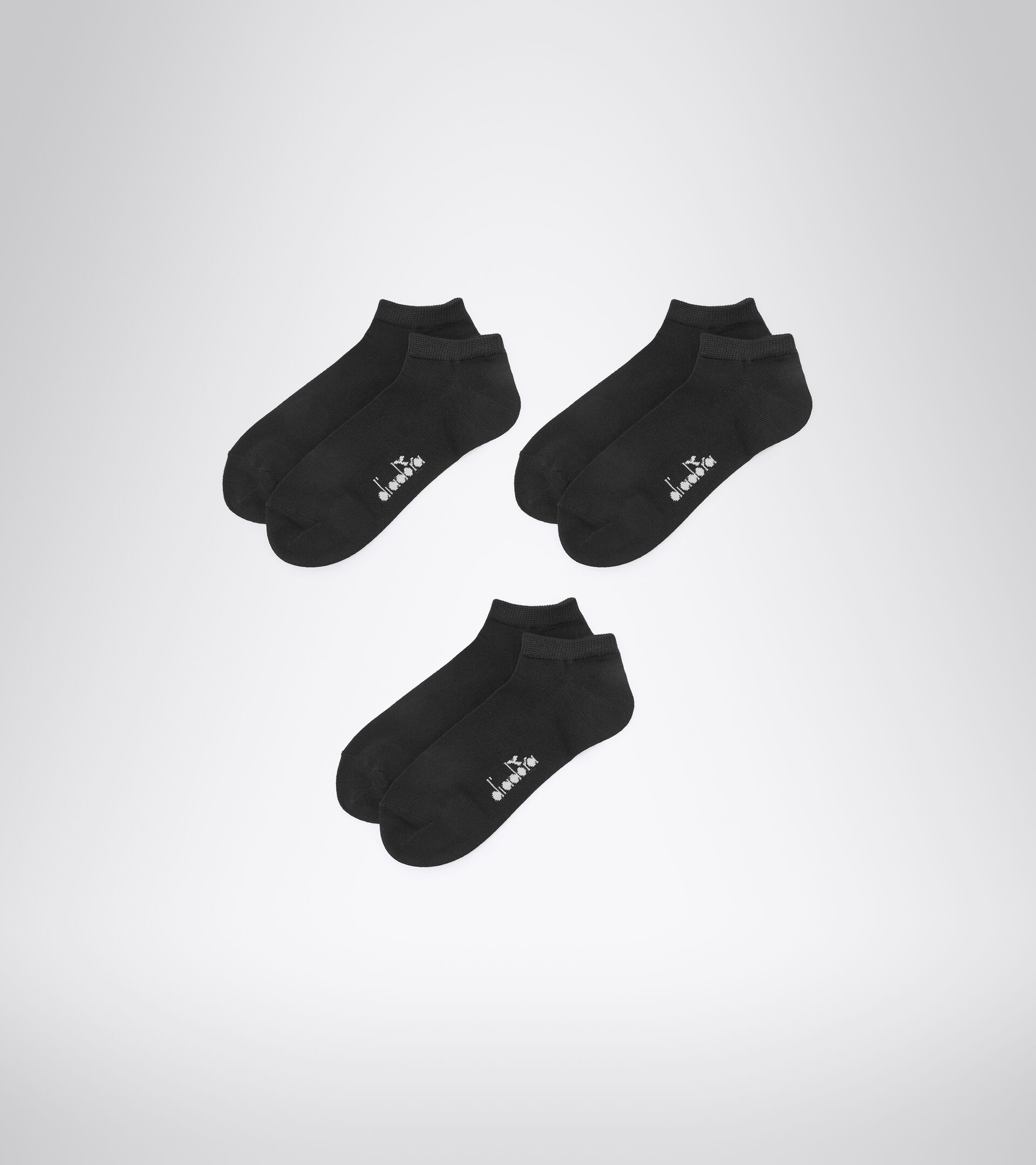 Pack kurze Socken - Unisex U.INVISIBLE SOCKS 3-PCS PACK SCHWARZ - Diadora