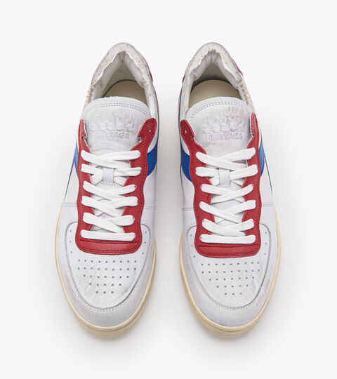 MI BASKET ROW CUT, BIANCO/ROSSO POMPEIANO Chaussures Heritage - Unisexe MI BASKET ROW CUT BIANCO/ROSSO POMPEIANO - Diadora