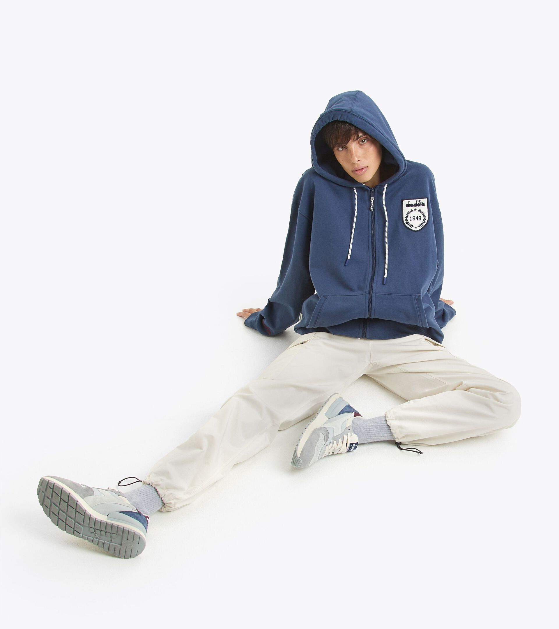 Sporty hoodie - Made in italy - Gender Neutral HOODIE FZ LEGACY OCEANA - Diadora