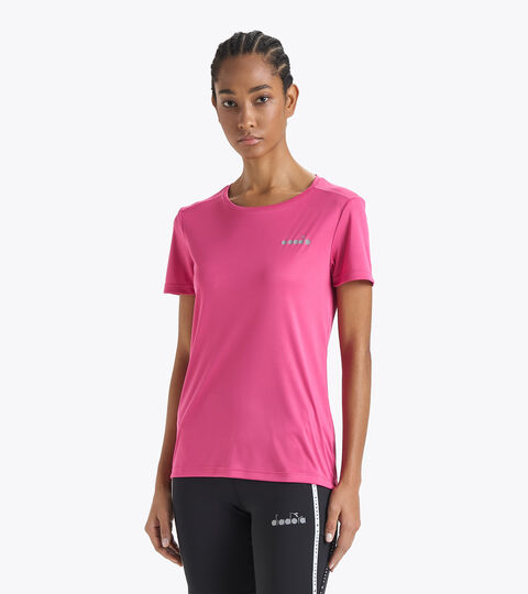 T-shirt da running - Donna L. SS T-SHIRT RUN ROSA ACHILLEA - Diadora