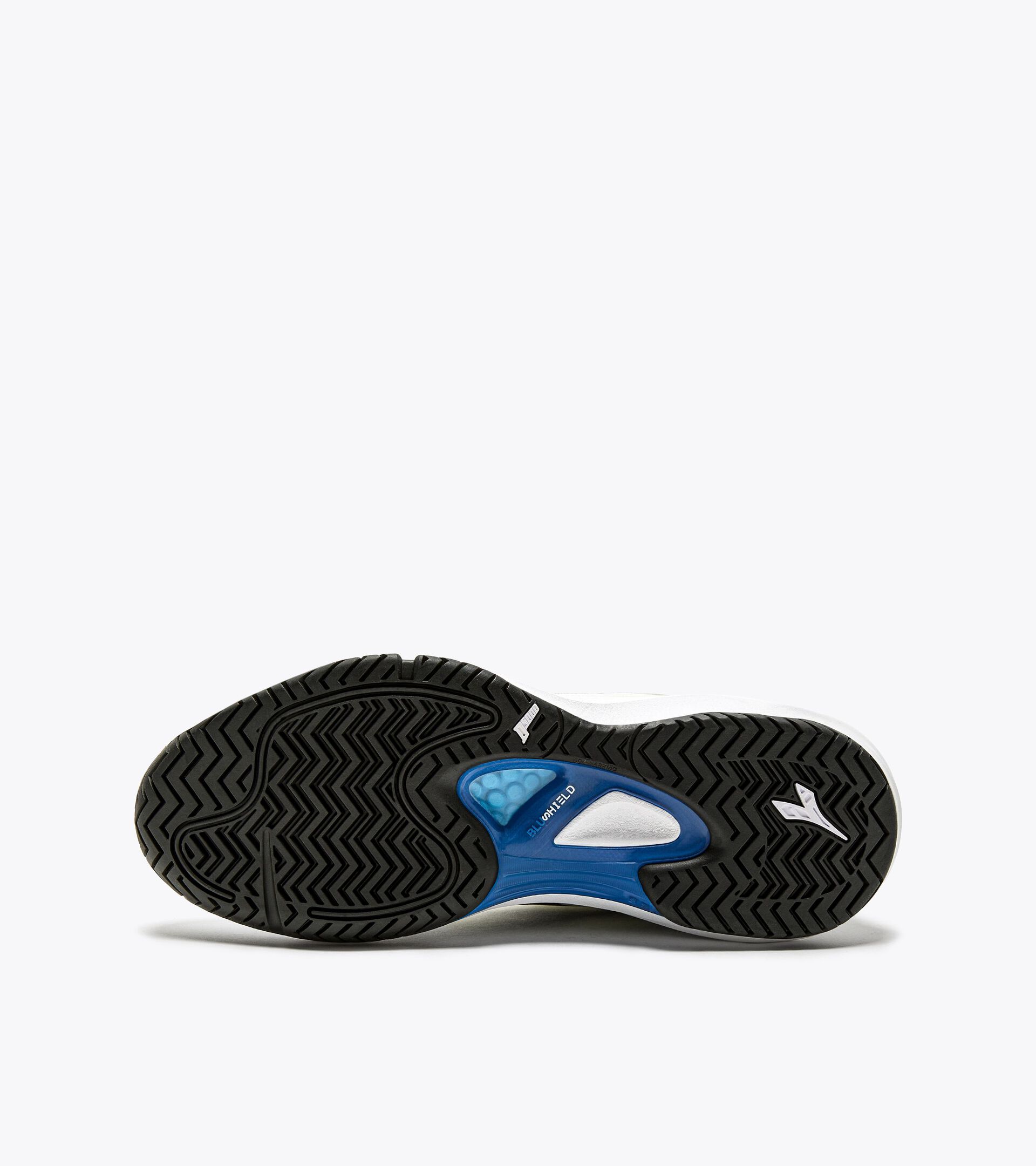 Tennis shoes for hard surfaces or clay - Men SPEED BLUSHIELD FLY 4 + AG WHITE/BLACK/DEJA VU BLUE - Diadora