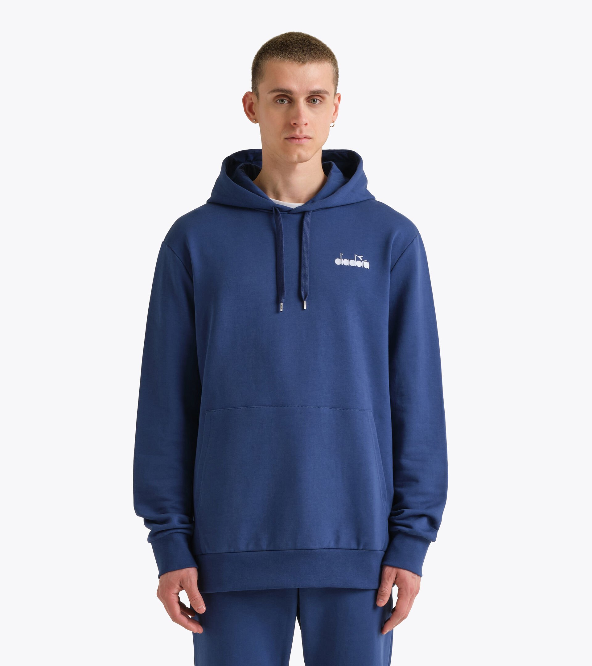 Color block hoodie - All-Gender HOODIE LOGO NAVY PEONY - Diadora