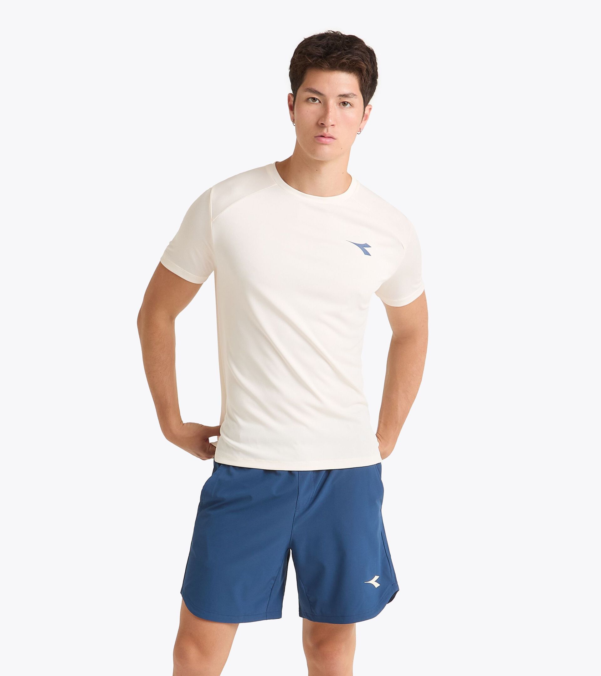 Tennis t-shirt - Men’s SS T-SHIRT TENNIS WHISPER WHITE - Diadora