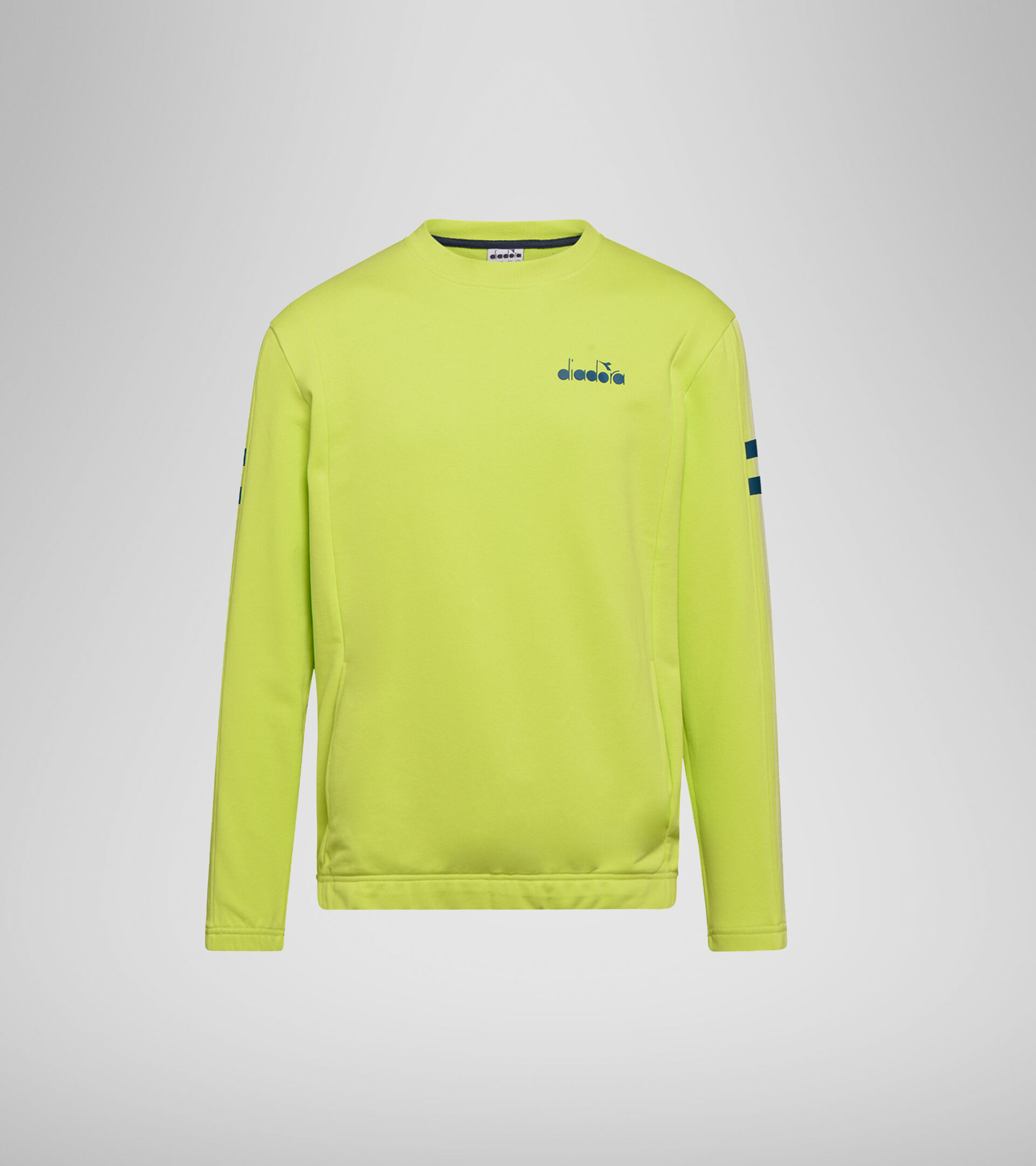 Crew-neck sweatshirt - Men SWEATSHIRT CREW BLKBAR LIME PUNCH - Diadora