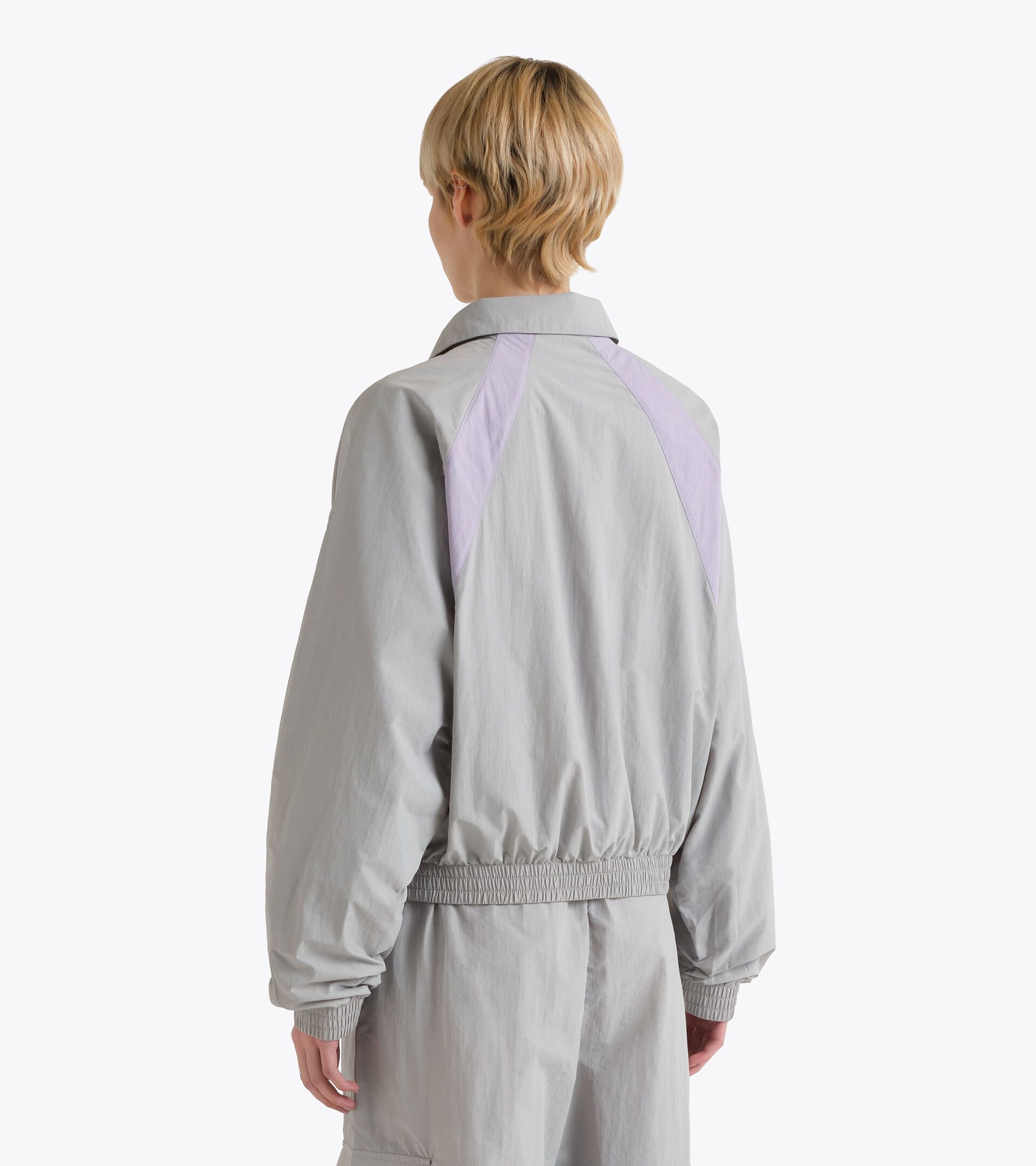 Ripstop Nylon Track Jacket - Women&rsquo;s L. TRACK JACKET LOGO GREEN GRAY - Diadora