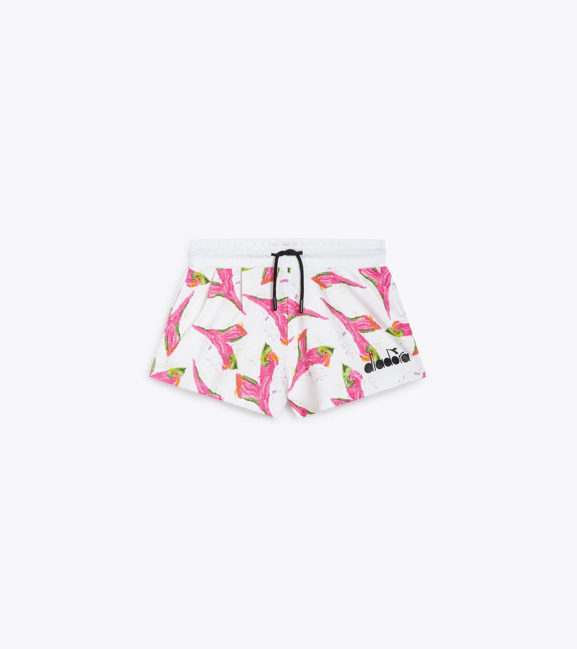 Pantaloncini in cotone - Bambina JG. SHORTS  LOGO AOP BIANCO ANTICO - Diadora