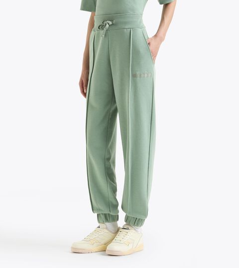Casual sweatpants - Women L. PANT ATHL. LOGO ICEBERG GREEN - Diadora