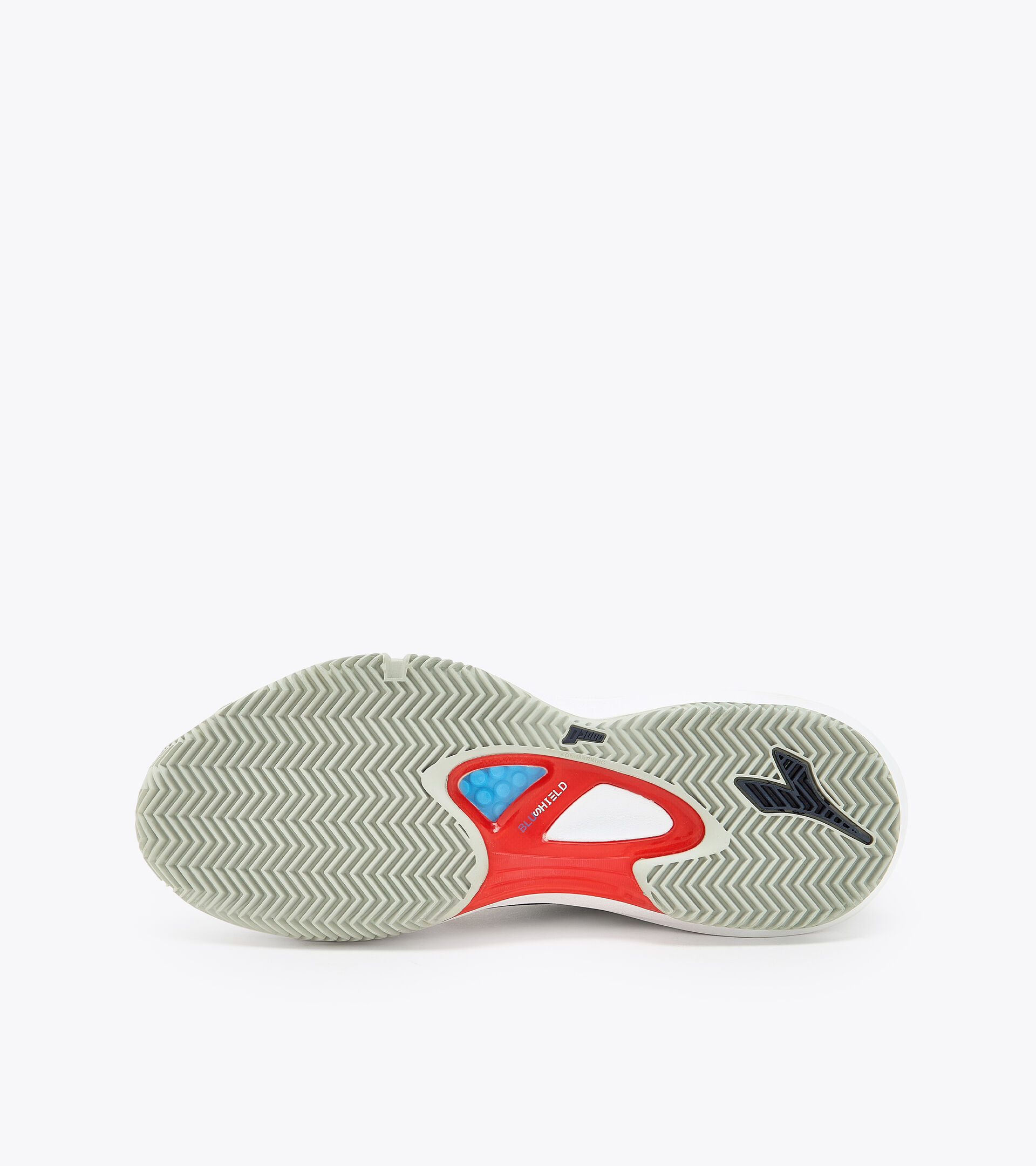 Tennis shoes for clay courts - Men SPEED BLUSHIELD FLY 4 + CLAY WHITE/BLUE CORSAIR/FIERY RED - Diadora