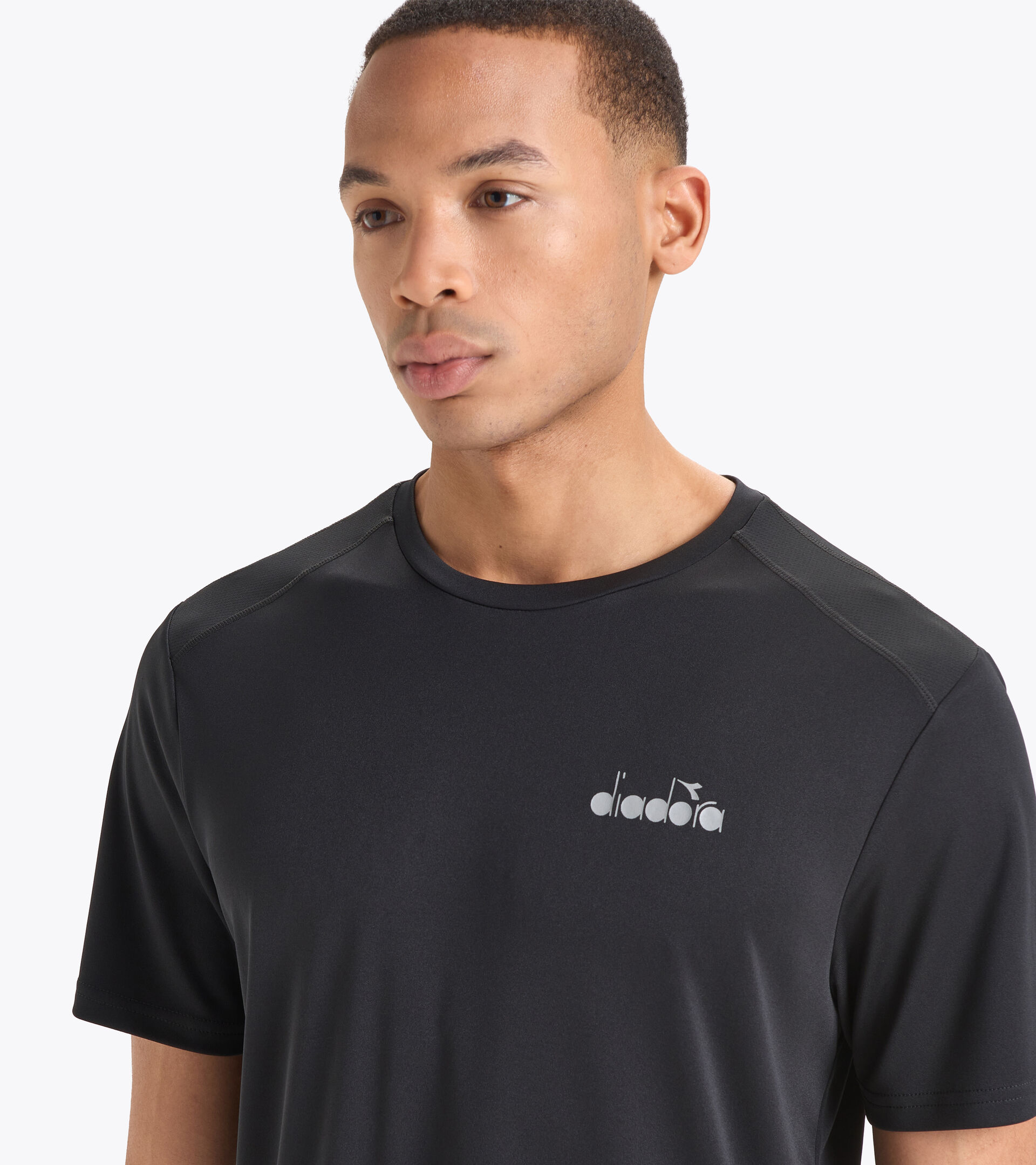 Camiseta para correr - Hombre SS T-SHIRT RUN NEGRO - Diadora