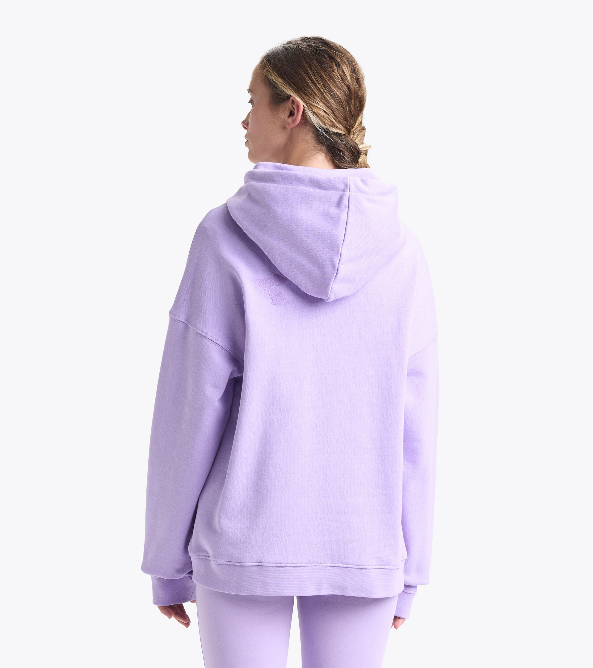 Cotton hoodie - Women L. HOODIE SPW LOGO PURPLE ROSE - Diadora