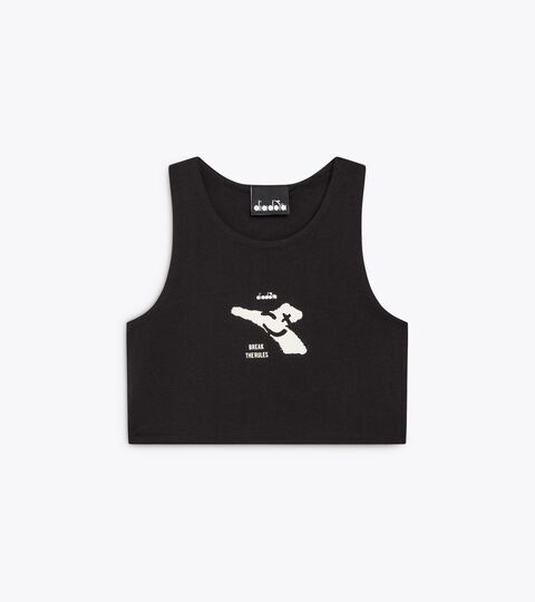 T-shirt cropped logo - Girl
 JG. CROP TOP SMILE LOGO BLACK - Diadora