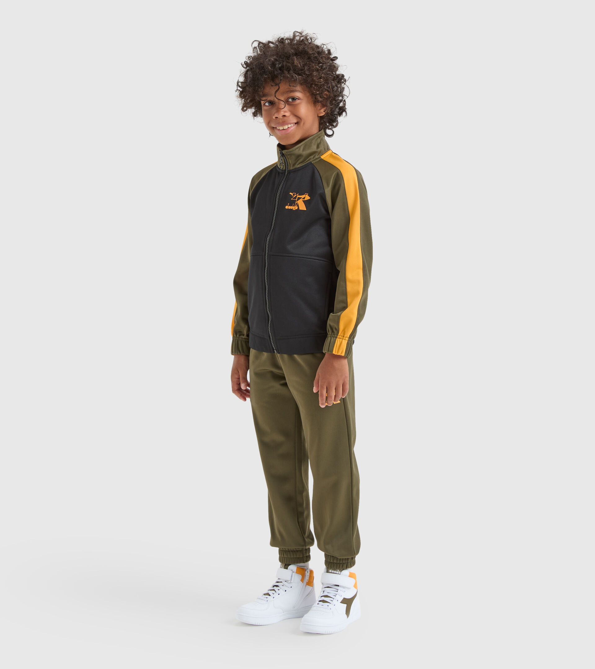 Survêtement de sport - Garçon JB.TRACKSUIT FZ TWISTER OLIVE MILITAIRE - Diadora