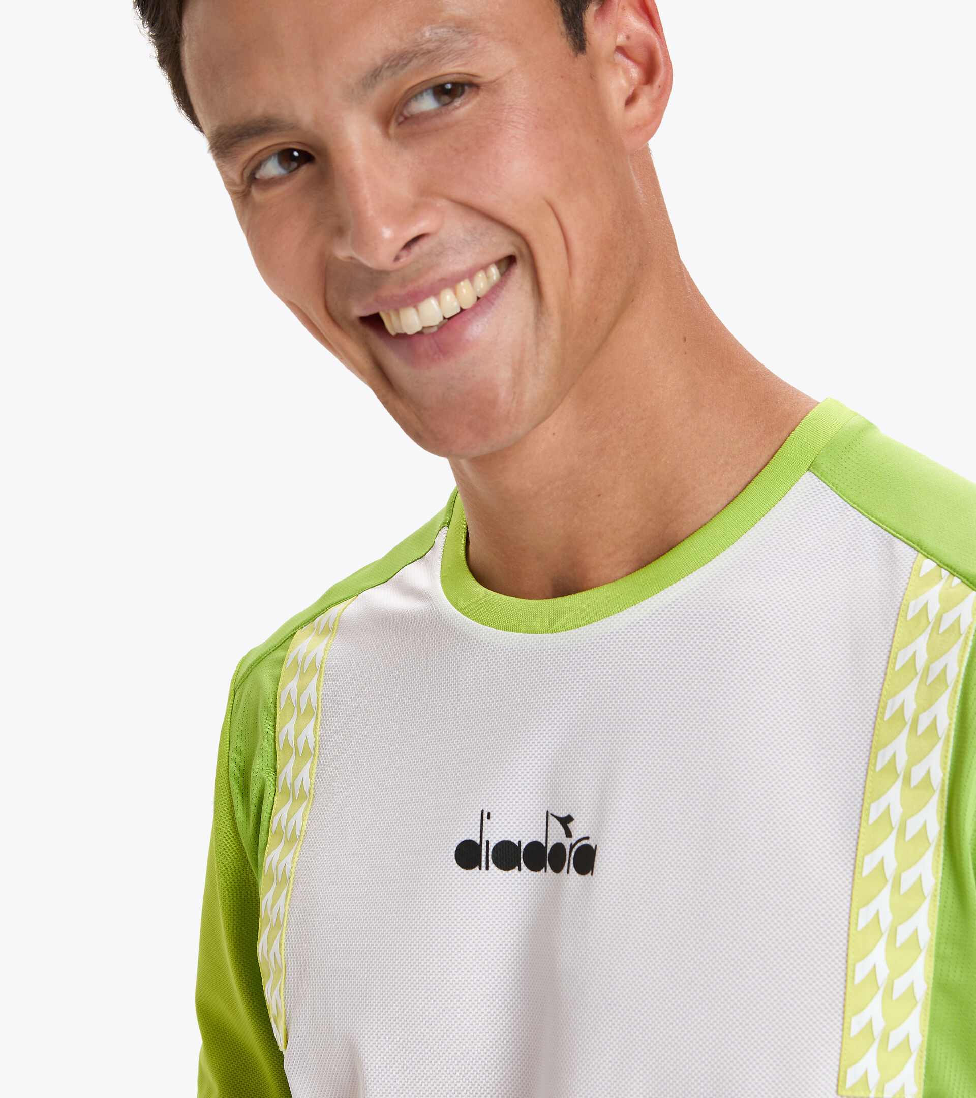 Tennis T-shirt - Men SS T-SHIRT CLAY OPTICAL WHITE - Diadora