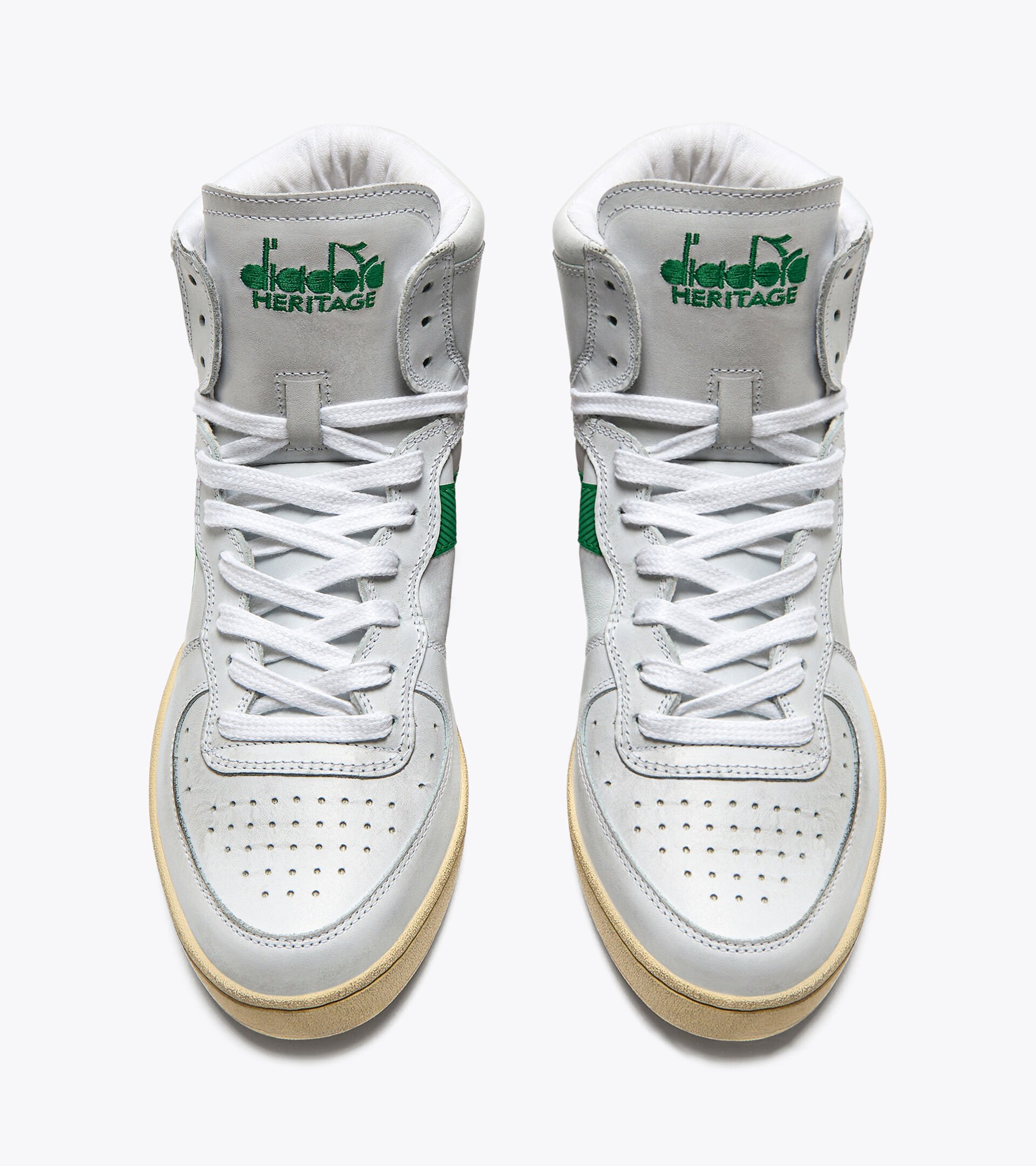 Heritage shoe - Unisex MI BASKET USED WHITE/VERDANT GREEN - Diadora