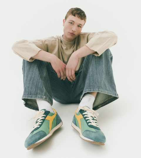 Heritage-Sneaker aus Veloursleder - Alle Geschlechter EQUIPE VELA SW SHAMROCK - Diadora