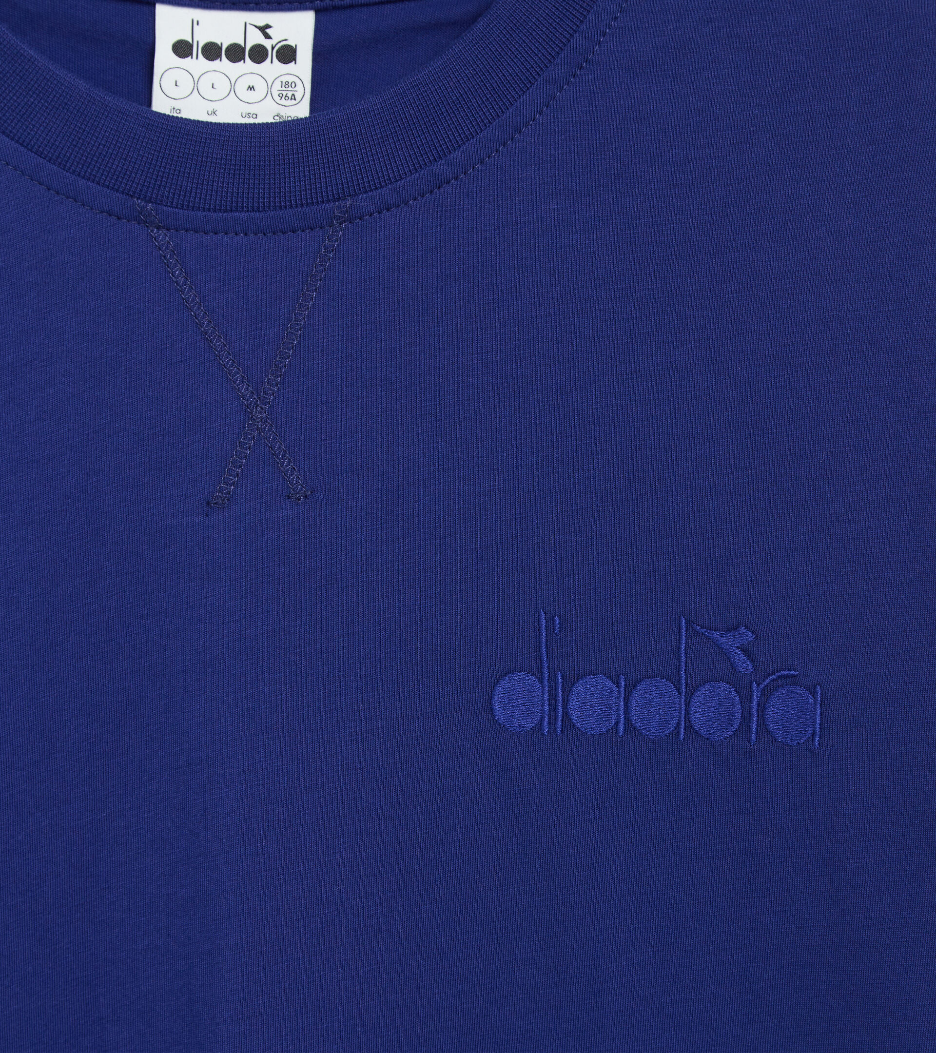T-shirt en coton - Unisexe T-SHIRT SS SPW LOGO BLEUS - Diadora