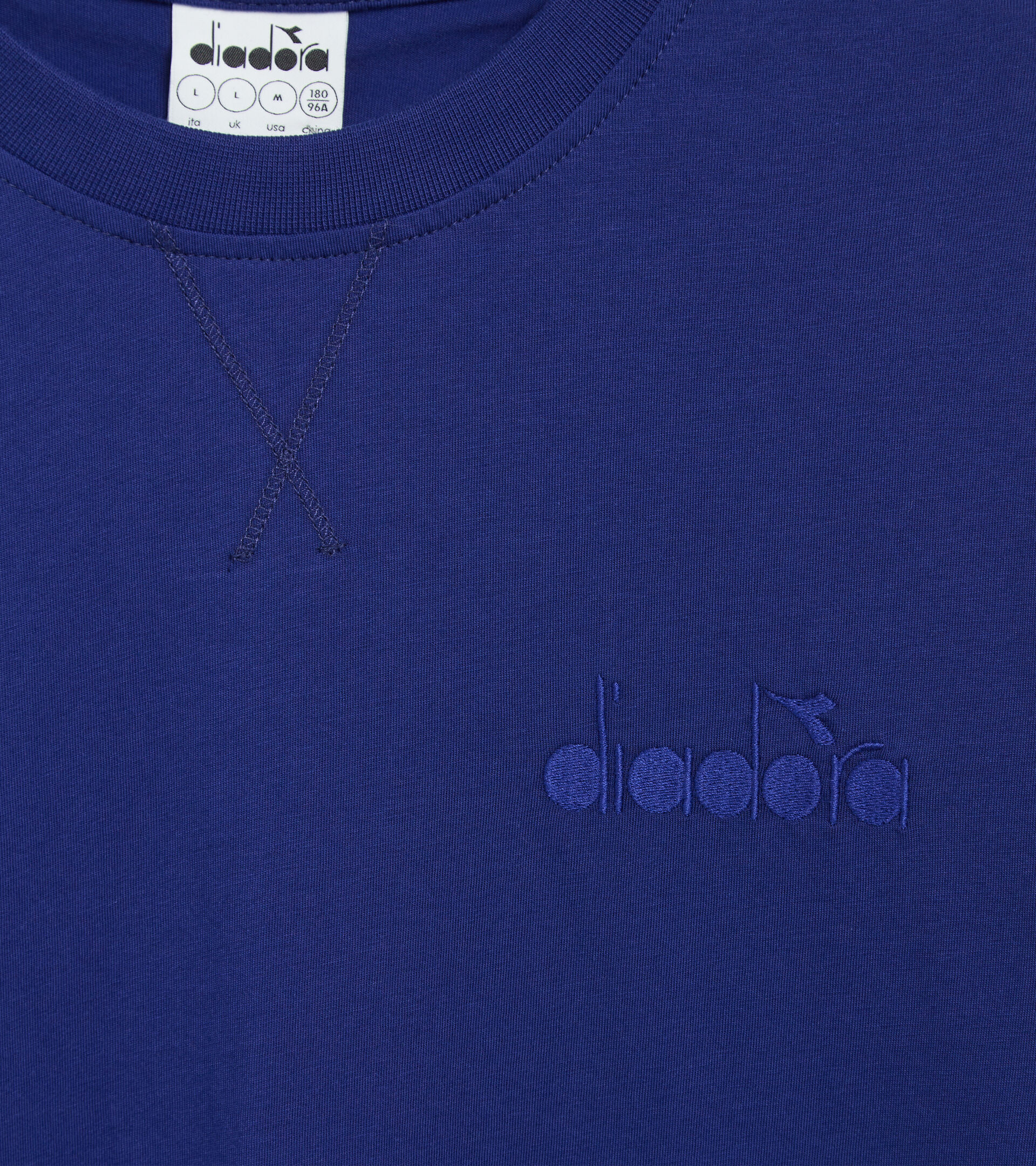 Cotton t-shirt - Gender neutral T-SHIRT SS SPW LOGO BLUE PRINT - Diadora