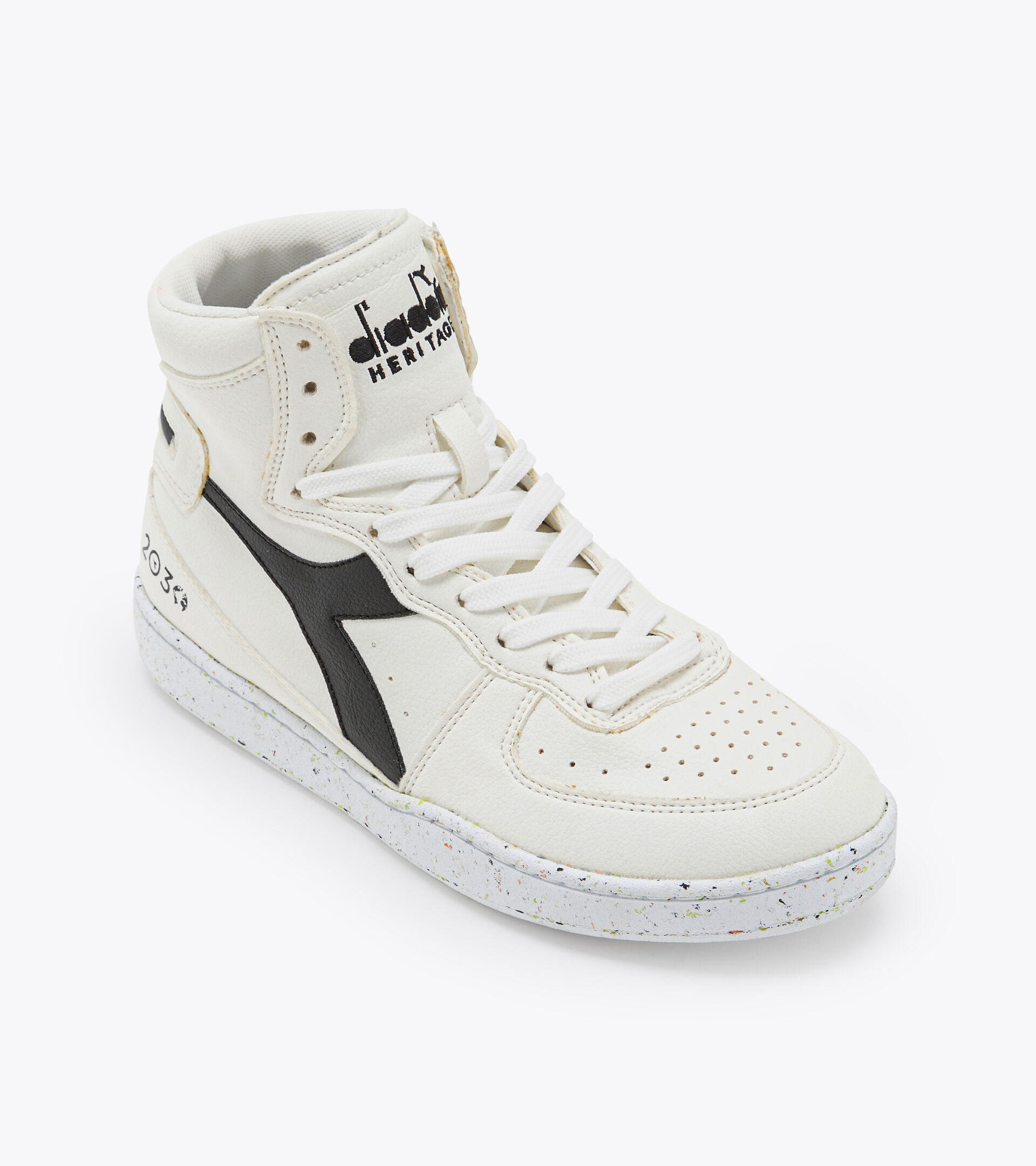 Heritage shoes - Unisex MI BASKET 2030 WHITE/BLACK - Diadora