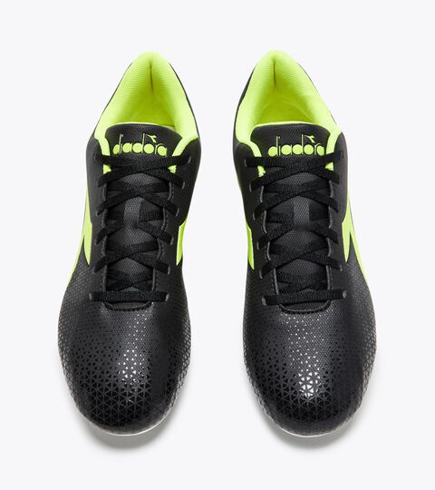 PICHICHI 6 MG14, BLACK/YELLOW FL DD/WHITE Calcio boots for firm grounds - Men PICHICHI 6 MG14 BLACK/YELLOW FL DD/WHITE - Diadora