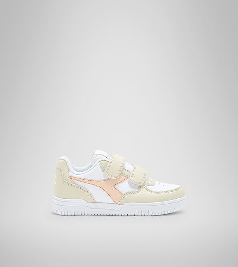 Sports shoes - Kids 4-8 years RAPTOR LOW PS WHITE BONE/PASTEL ROSE TAN - Diadora