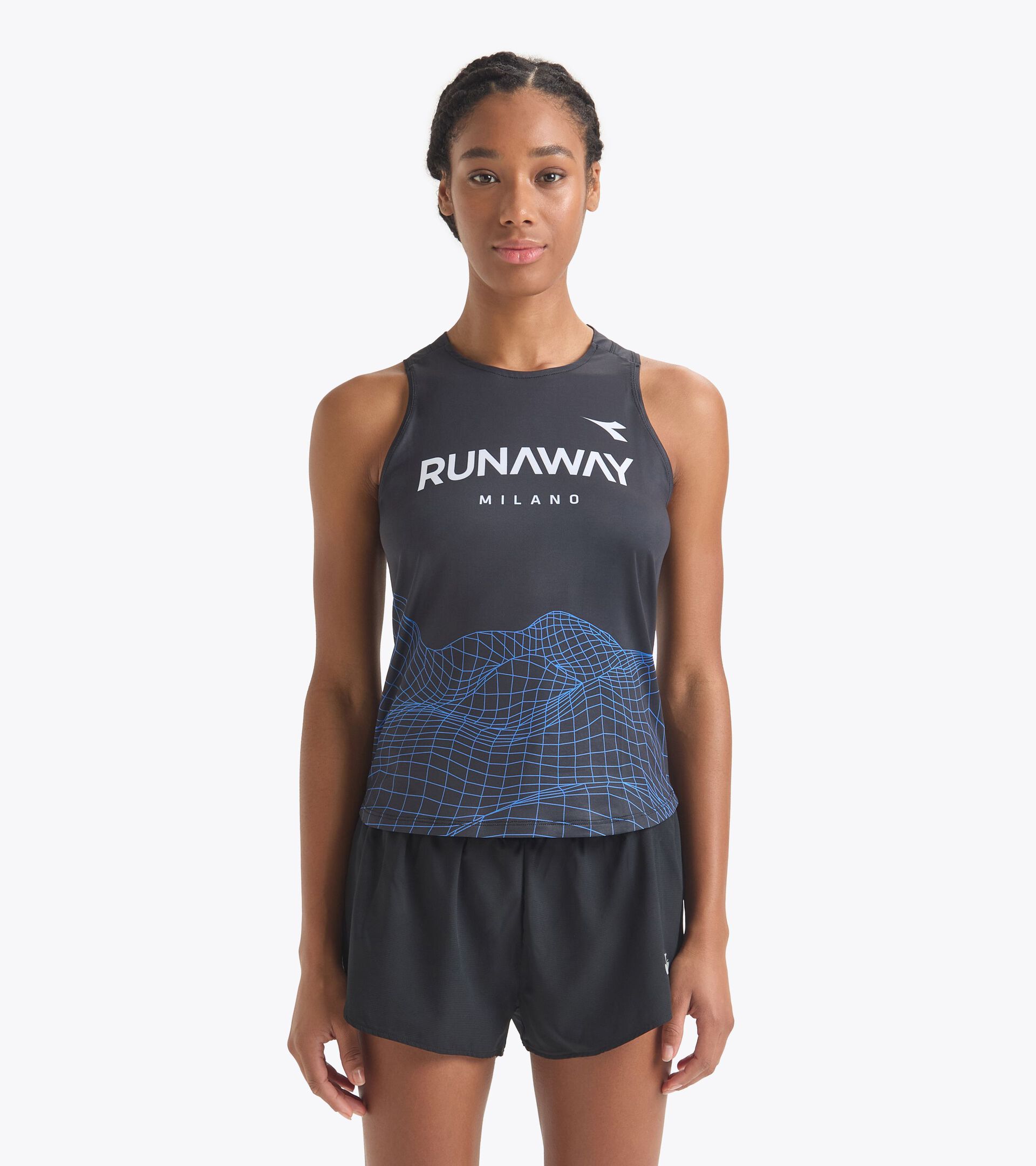 Running-Tanktop Runaway - Leichtes Gewebe - Damen L. SUPER LIGHT TANK RUNAWAY SCHWARZ - Diadora