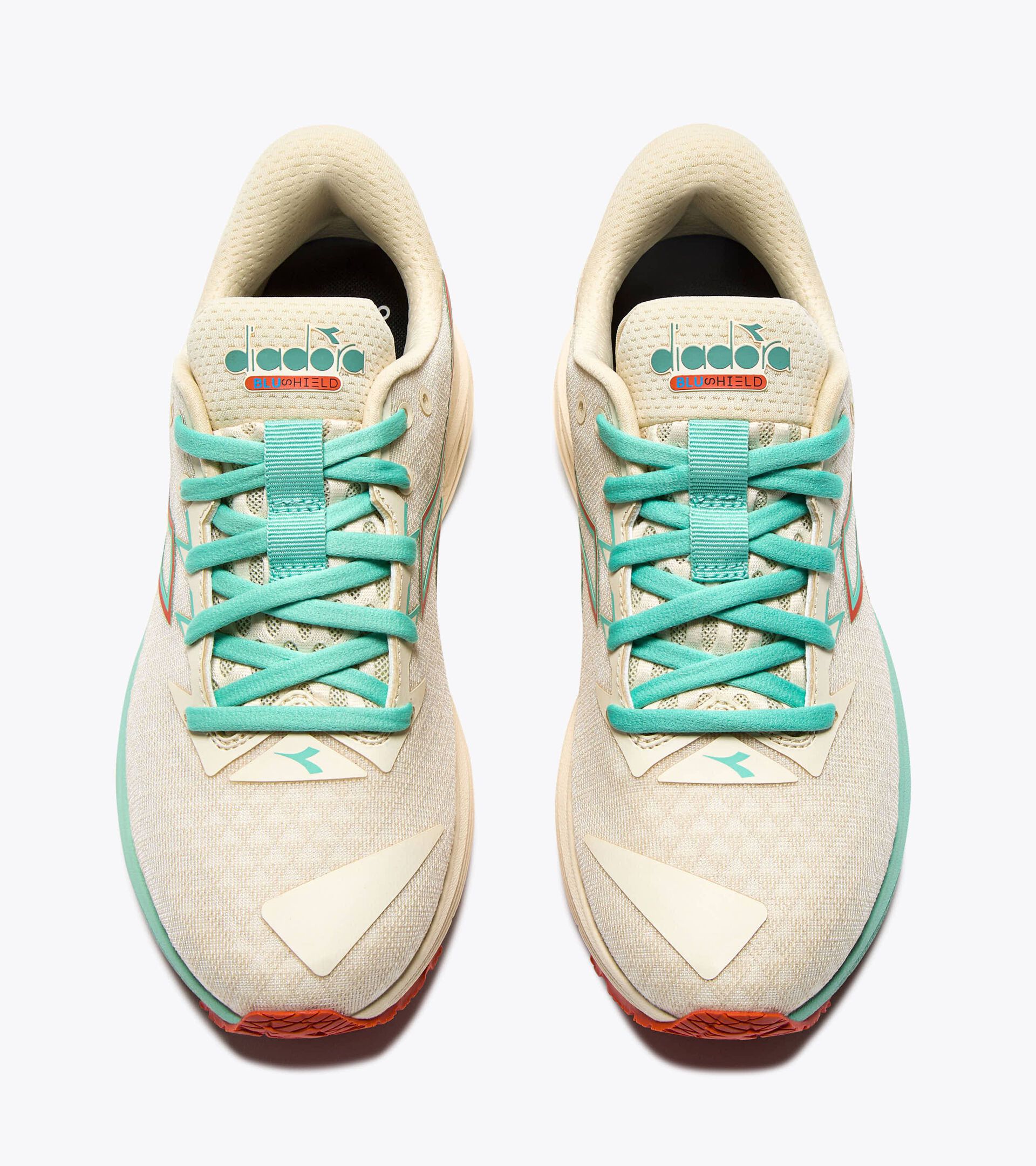 Running shoe - Cushioning and protection - Women’s MYTHOS BLUSHIELD 10 VORTICE W WHISPER WHITE/YUCCA - Diadora