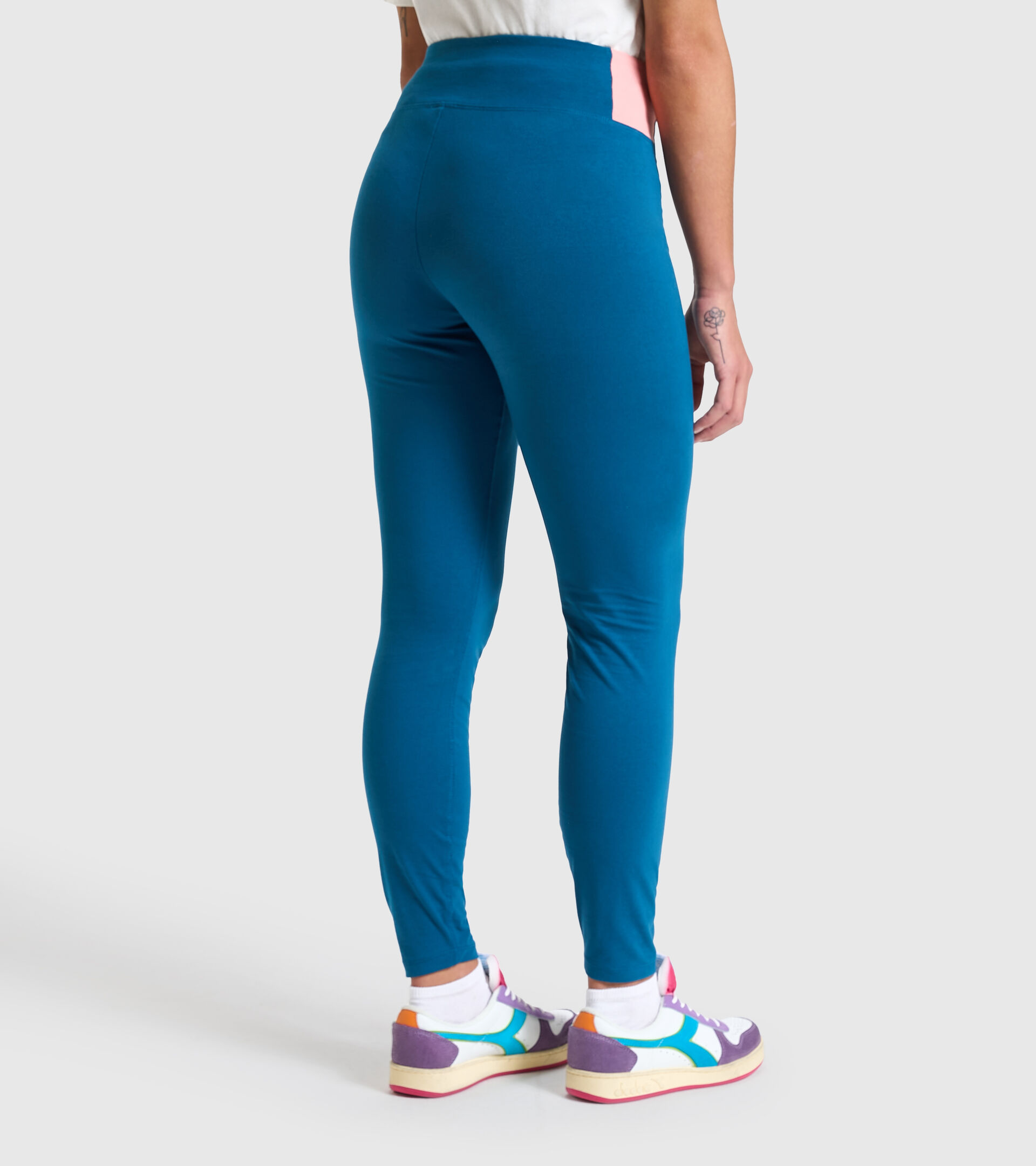 Sports trousers - Women L.LEGGINGS LUSH BLUE MORROCAN - Diadora