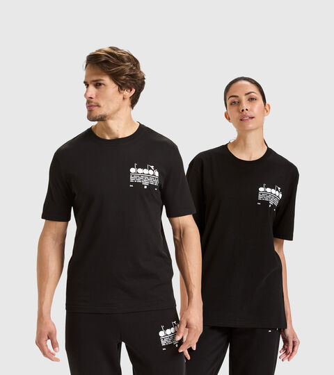 T-Shirt aus Baumwolle - Unisex T-SHIRT SS MANIFESTO SCHWARZ - Diadora