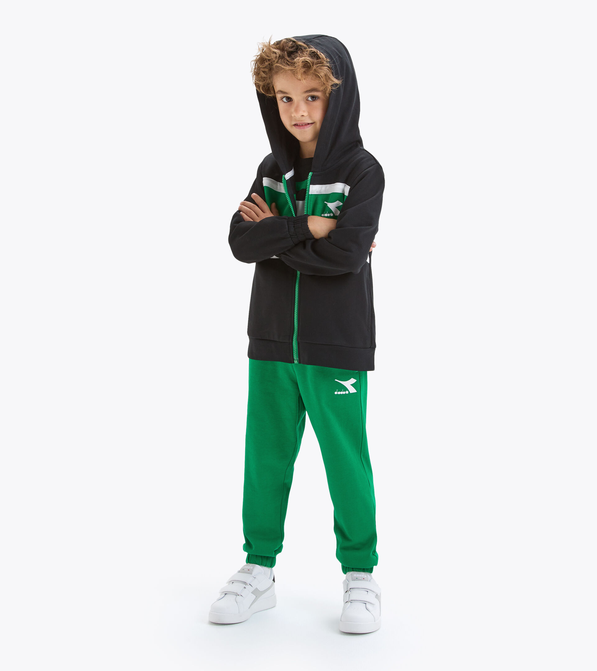 Junior tracksuit - Boys JB.TRACKSUIT HD FZ BLACK - Diadora