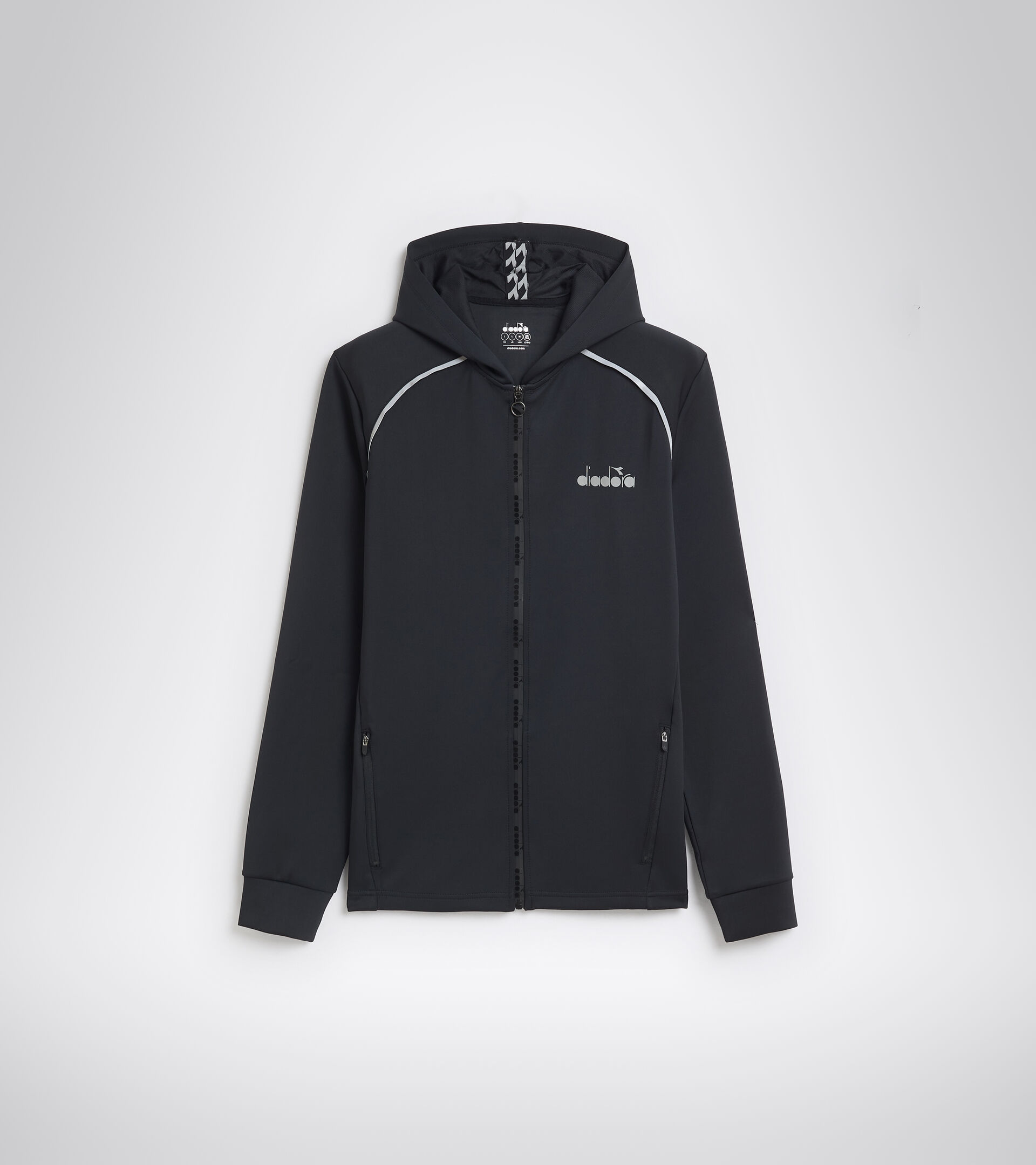 Running sweatshirt - Men HD FZ SWEAT BE ONE BLACK - Diadora